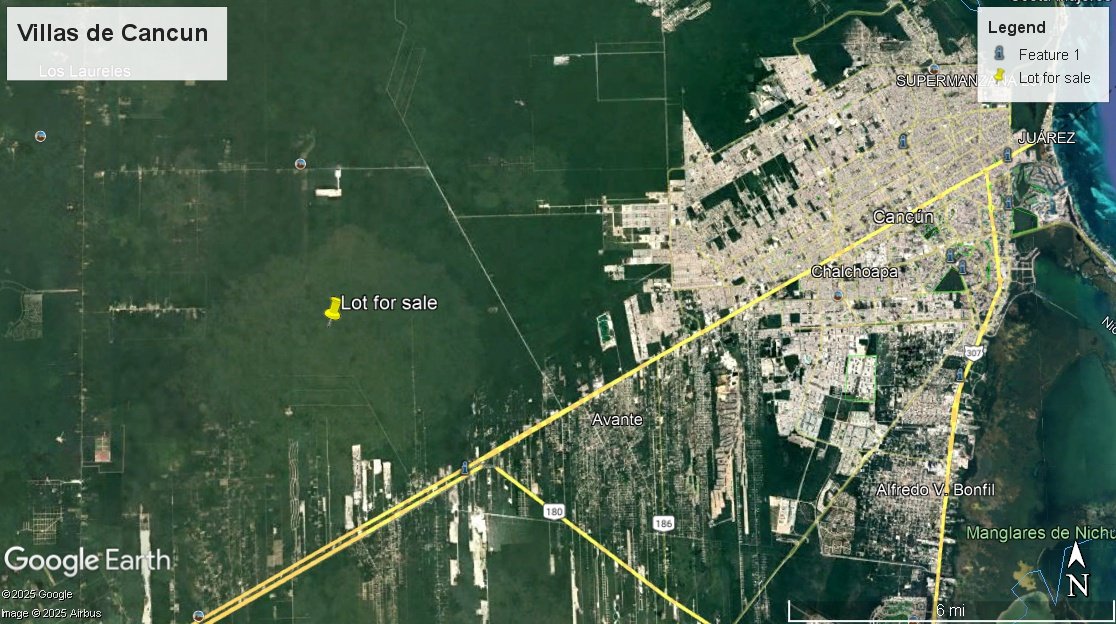 Residential lot for sale in Cancun, Quintana Roo