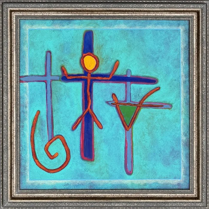 "The Ancient Letters of Love Revealed at the Cross" by Marla Jean Clinesmith