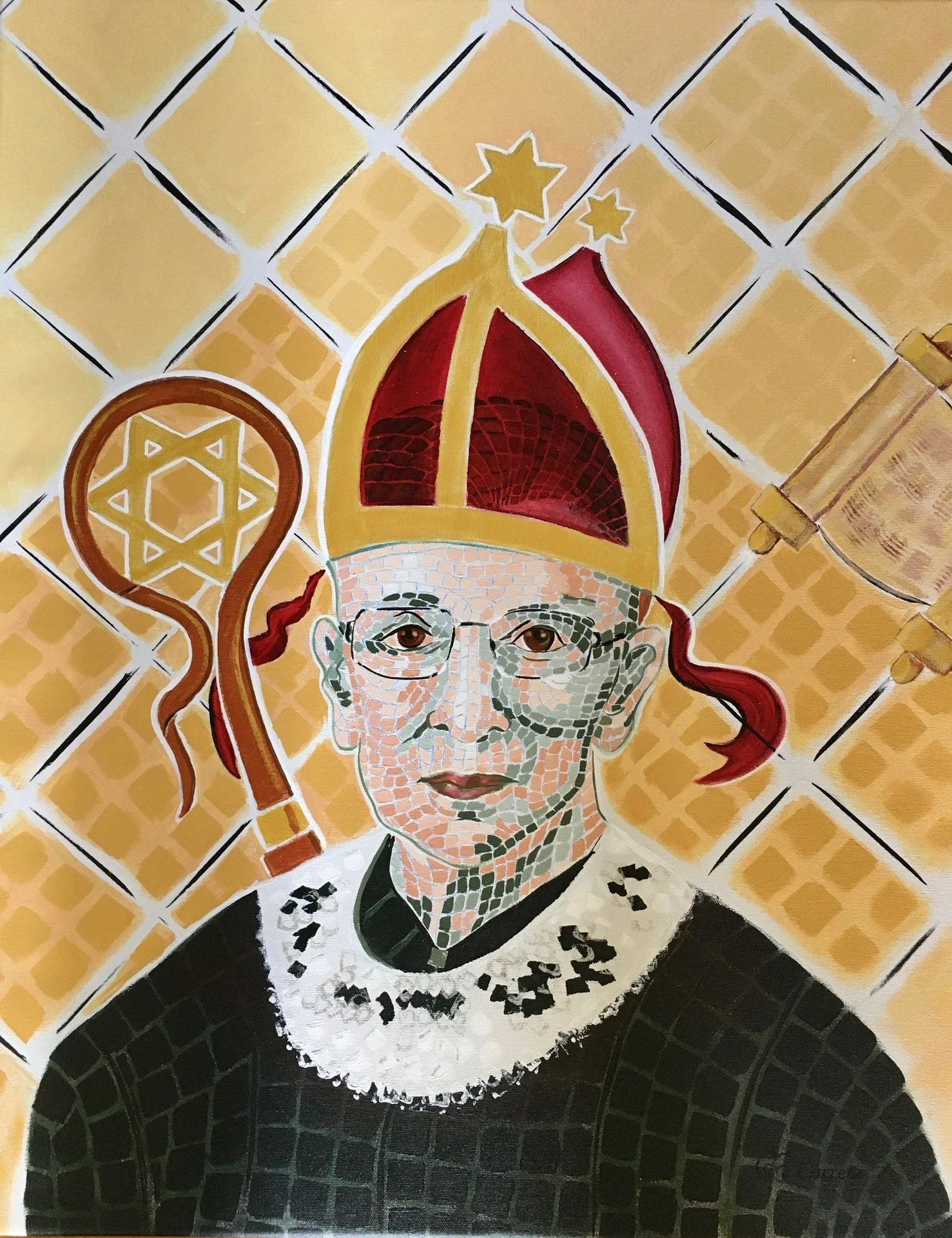 Ruth Bader Ginsburg - Female Pope by Carol Carreno