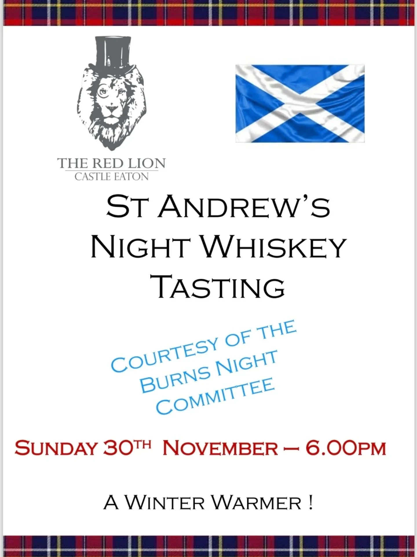 SEE YOU SUNDAY🤶 - you won't want to miss out! St Andrews -Whiskey Tasting night🌙 🥃🏴󠁧󠁢󠁳󠁣󠁴󠁿