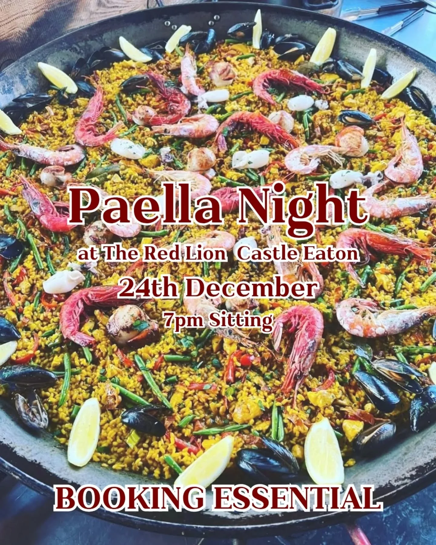 Christmas eve at The Red Lion- please call or email to book.📨hello@theredlioncastleeaton.co.uk 📞01285 706533 

 Are you coming?🎉🎄