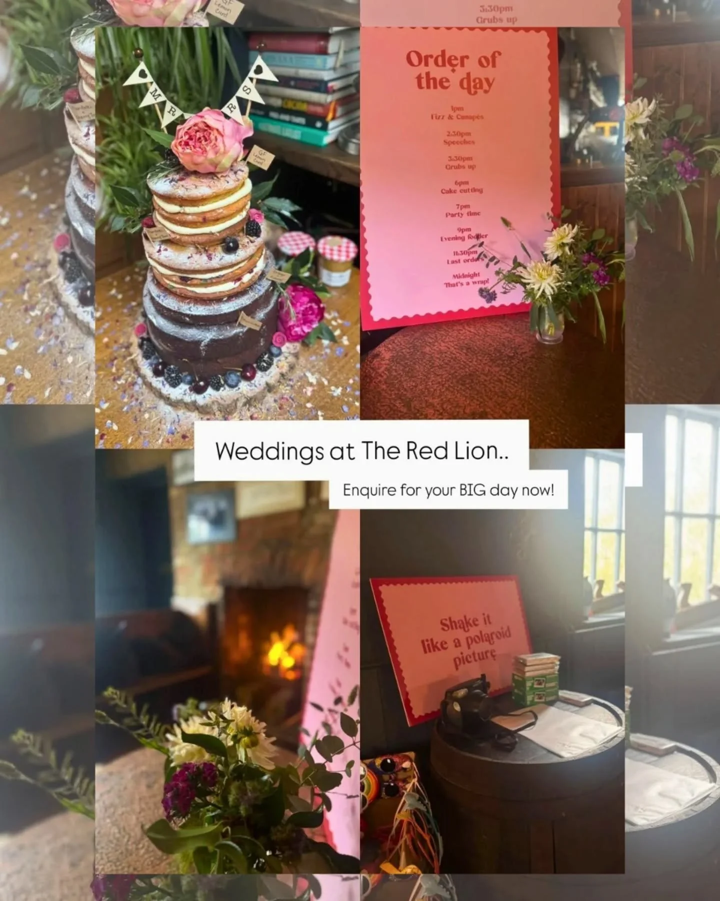 2026 - Forever begins at The Red Lion!❤️ Join us for a rustic wedding celebration featuring fresh, locally-sourced food and warm, loving memories! 

Please EMAIL all enquiries!✨️🍾