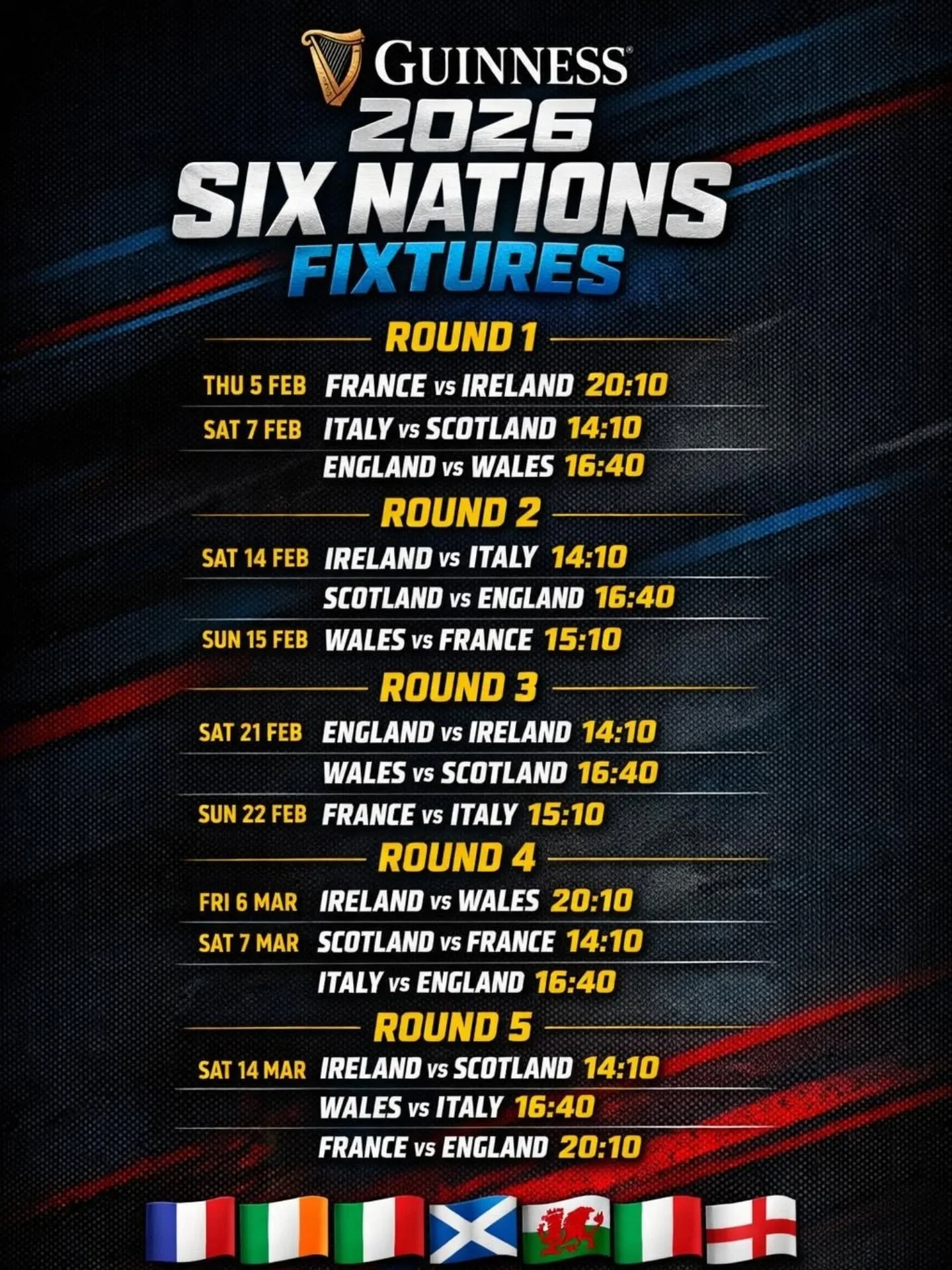 Six Nations &amp; Food = perfection! Why settle for just one?🍕🏉 

Open Wednesday-Sunday!✨️