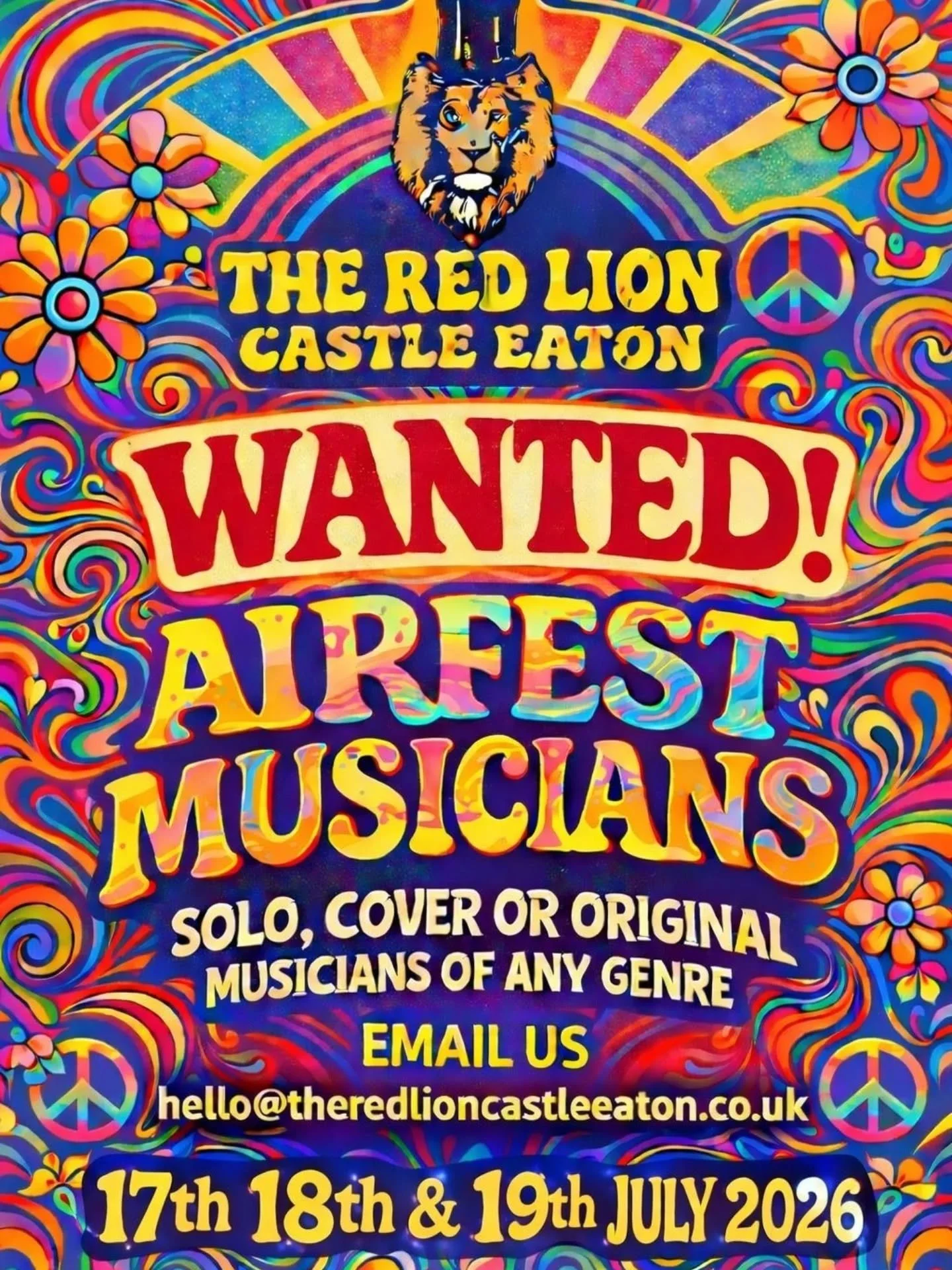 You're sought after at THE RED LION, know someone or you're that someone, send us an email! 
AIRFEST 2026 HERE WE GO!🛬🍻