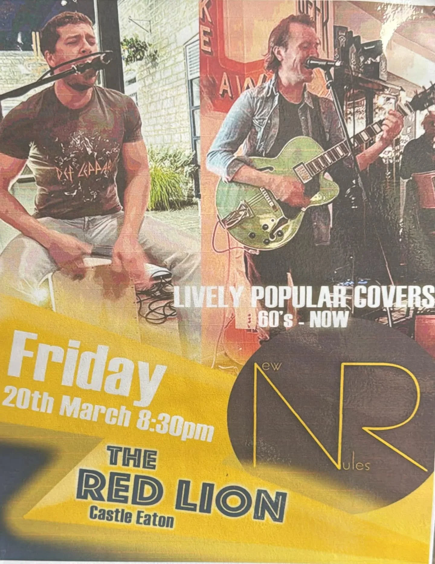 Tomorrow Evening's band New Rules - Dont miss out! fromm 8:30pm🎸🎉