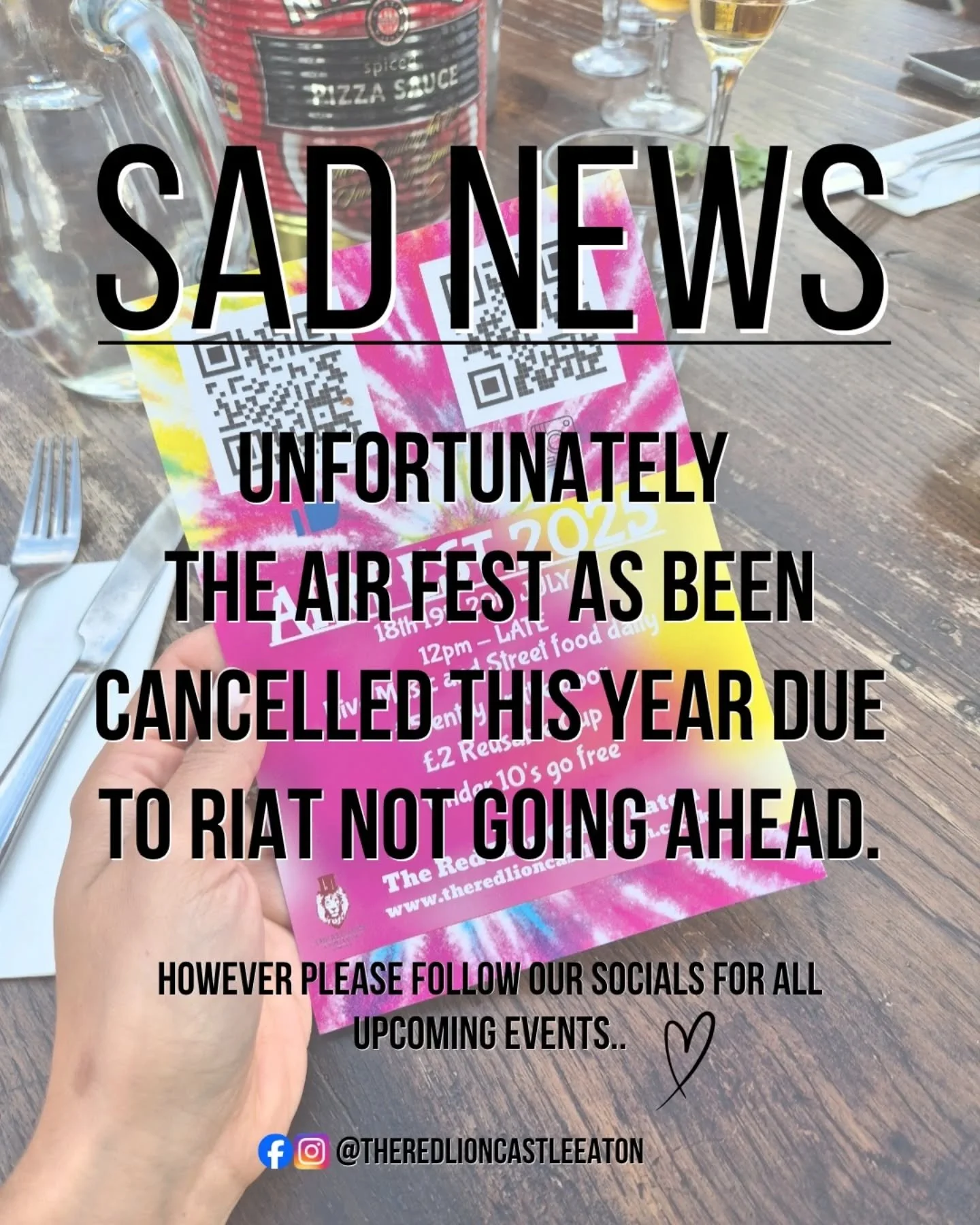 Sad sad- but we've got event for you next friday! So keep a lookout!✌🏻✨️🍻 open today 12-3pm from 6pm. 

See you later peeps!😁