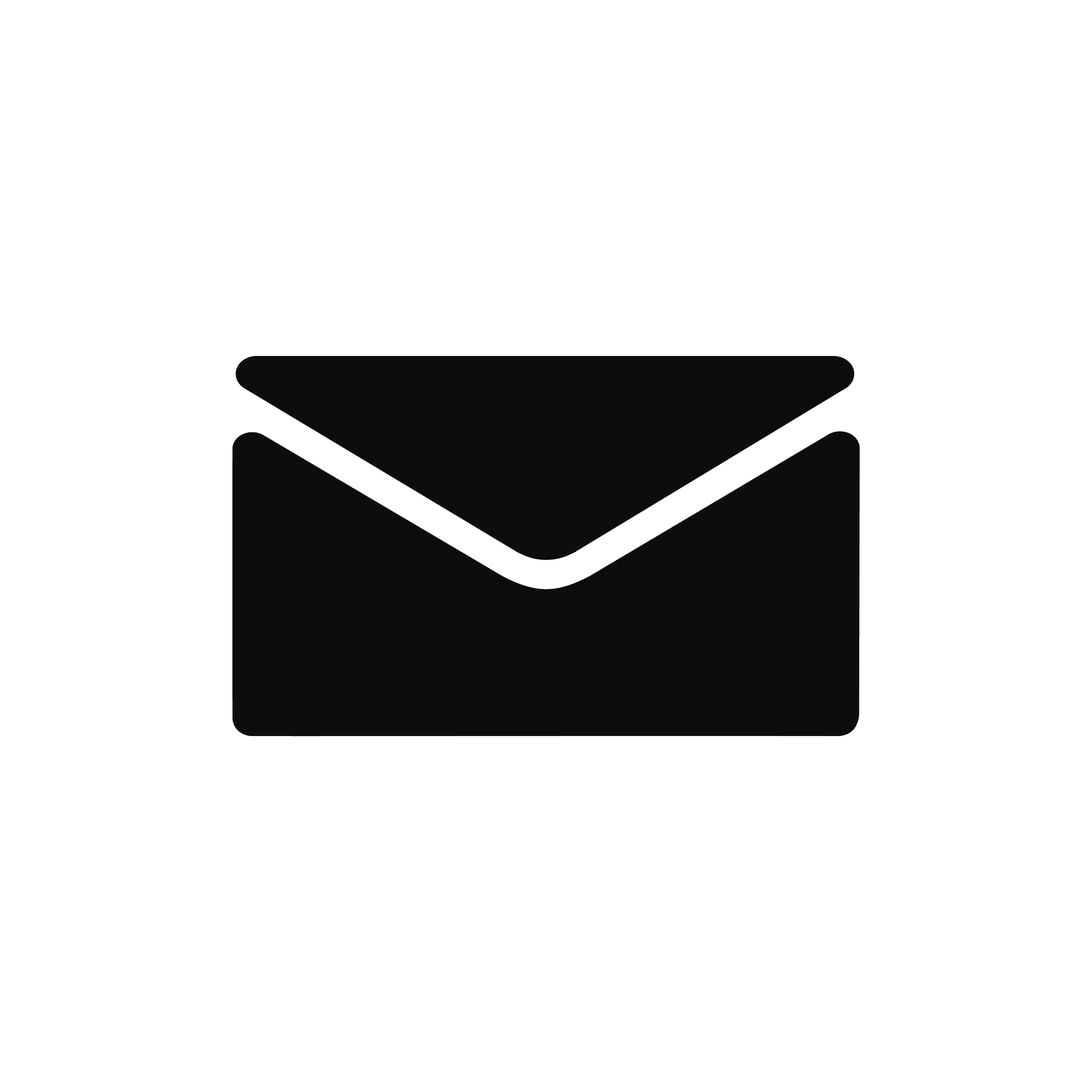 Outline icon of an envelope with a letter inside.