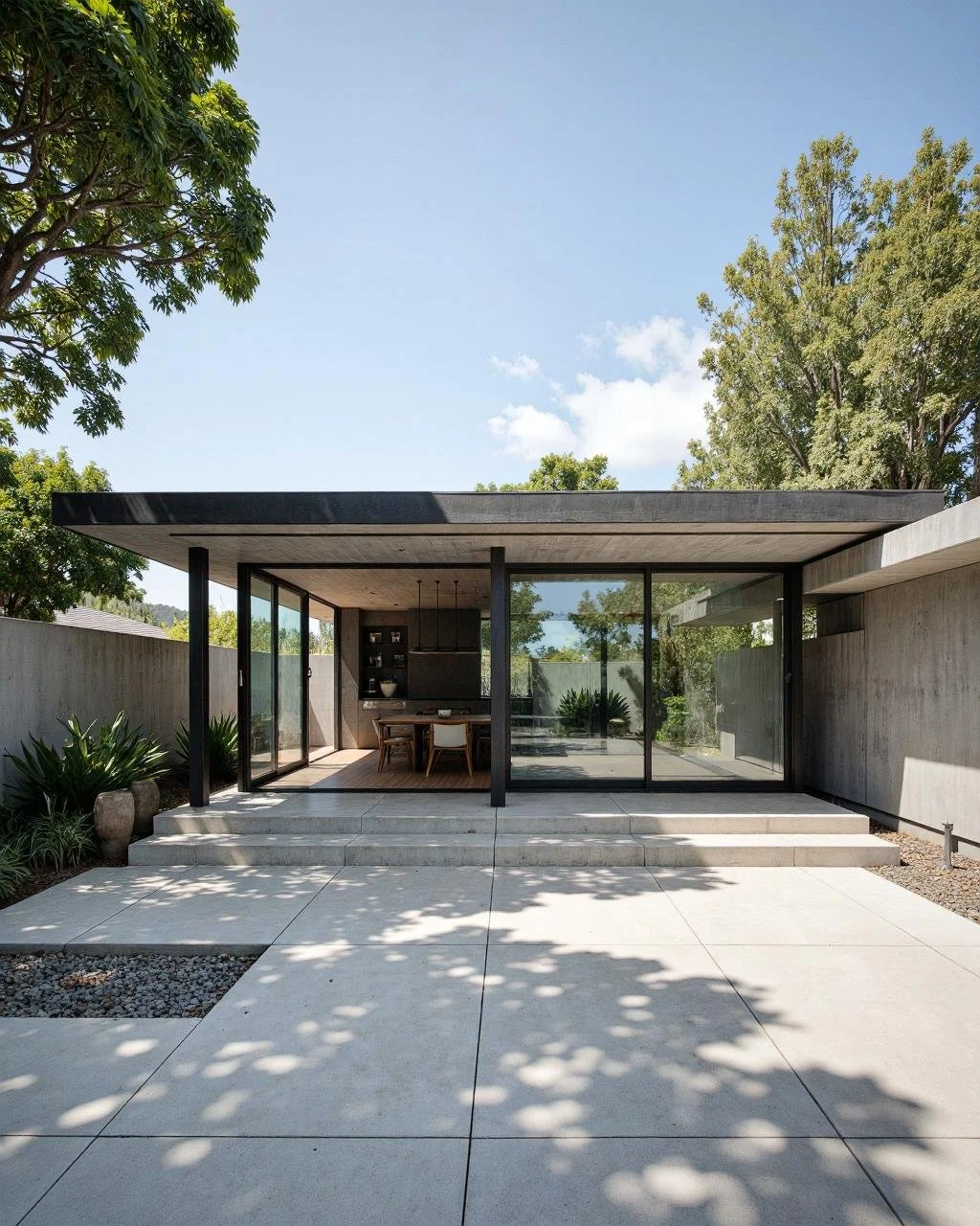 Rendering of 1 story modern ADU in California