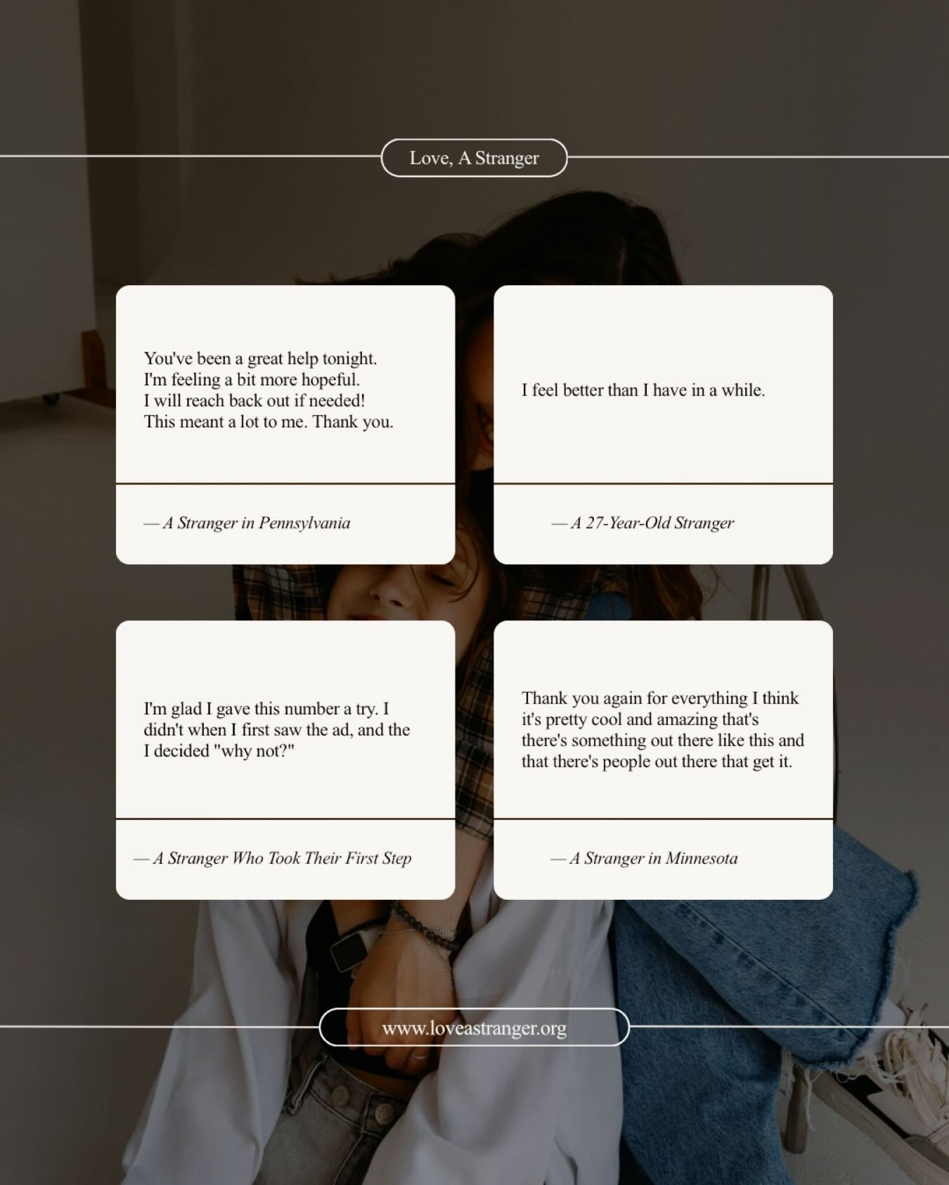 Some nights, a message like this reminds us why we do what we do.
You are safe here. You&rsquo;re not alone.

We&rsquo;ll meet you where you are. Text or call: (601) 348-5683 💌