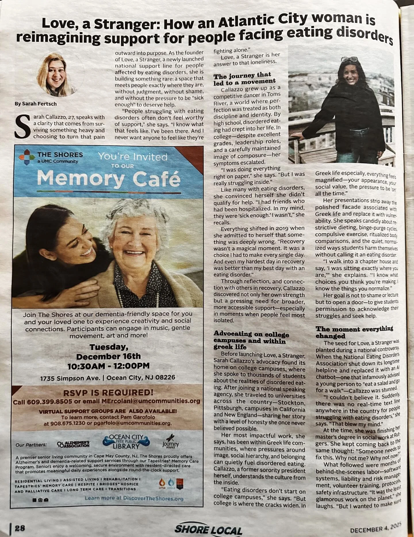 So honored and grateful to be featured in @shorelocalnews magazine. 💌

Thank you for helping amplify this mission and reminding our community that no one has to struggle alone.

If this story reaches even one person who needs it, it&rsquo;s worth ev