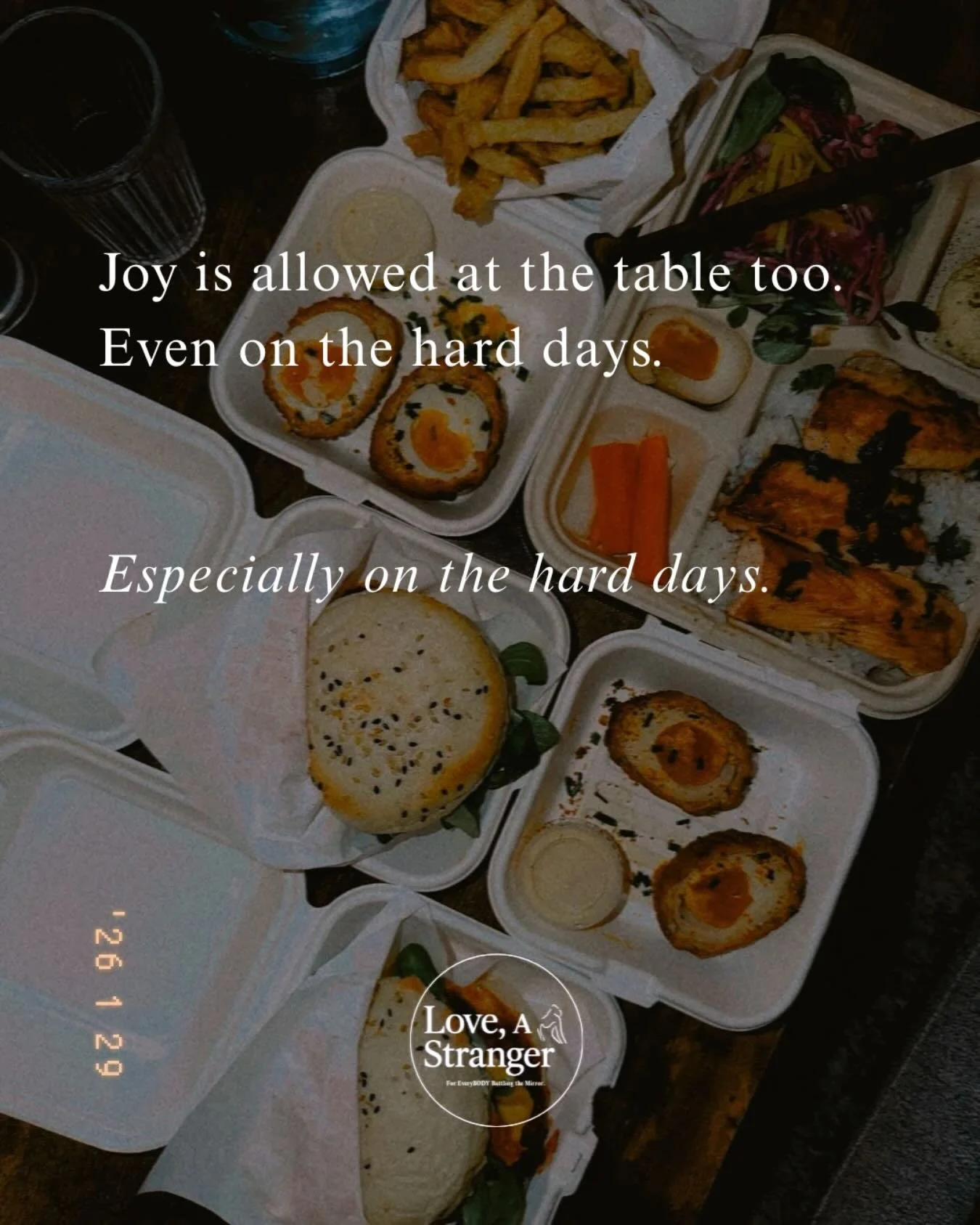 Some days nourishment looks like fuel.
Some days it looks like joy.
Your body deserves both.

And if you need someone to sit with you in it,
we&rsquo;re here.
Text or call (601) 348-5683 💌