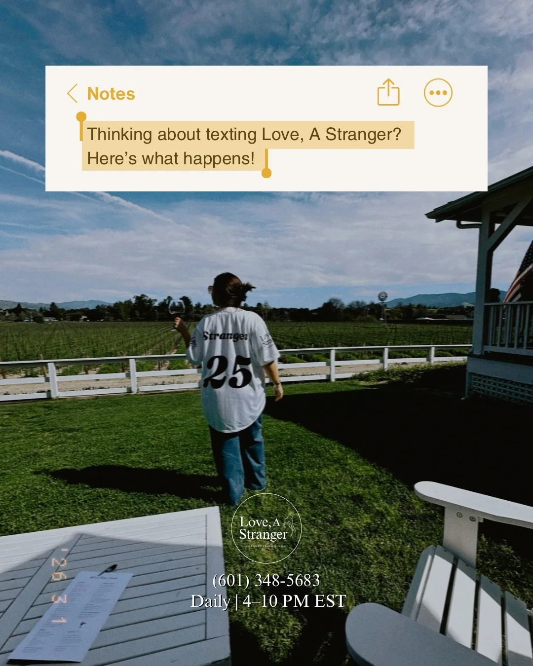 Sometimes the hardest part of reaching out is not knowing what will happen next.

As the nation&rsquo;s only eating disorder helpline you can text, we want you to know exactly what to expect before the conversation begins.

Call or Text (601) 348-568