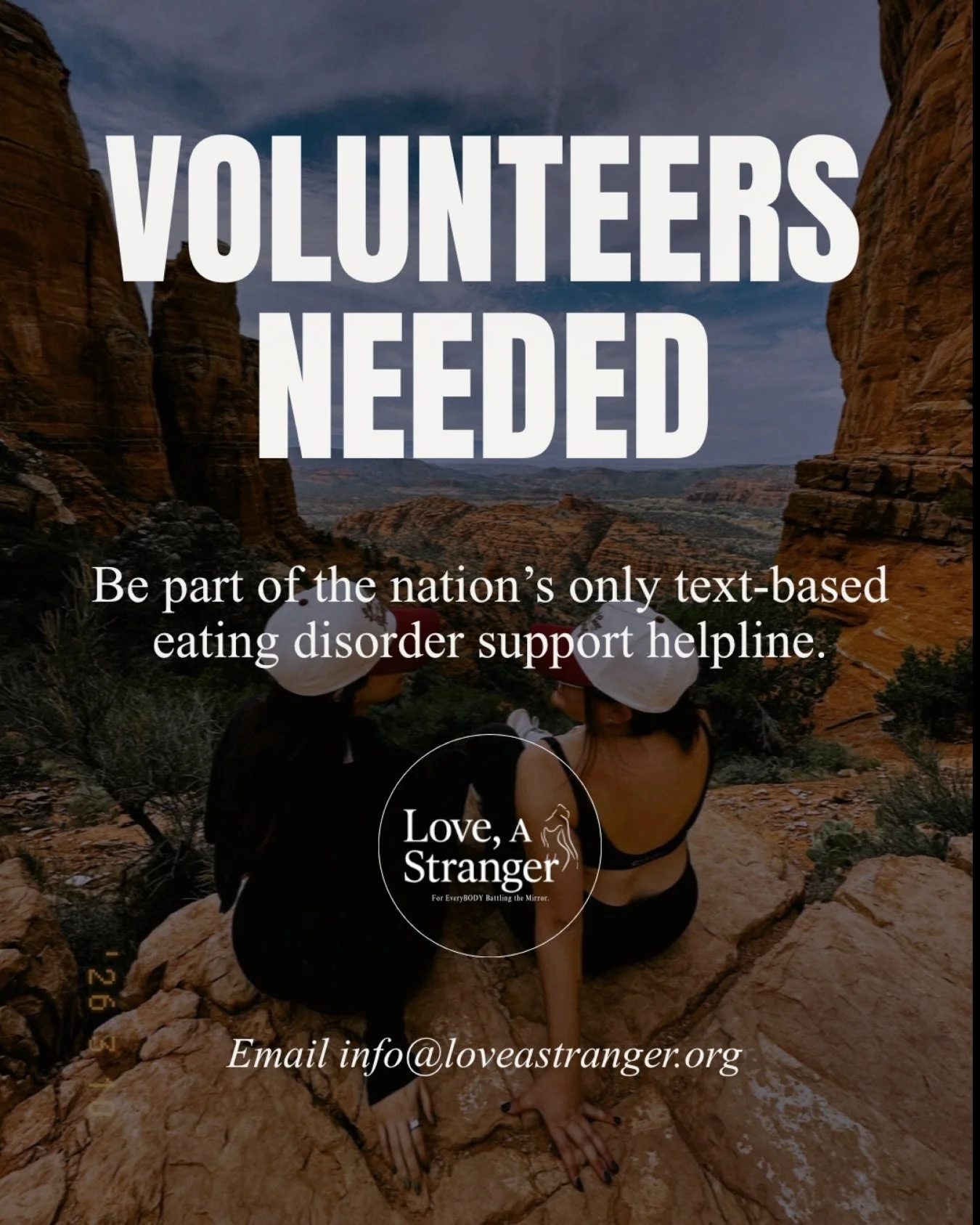 Our volunteers are a force to be reckoned with: strangers who lead with their hearts and show up for people when they need it most. 💌

Our team works fully remotely, receives full training, and can earn volunteer hours for school, internships, or se