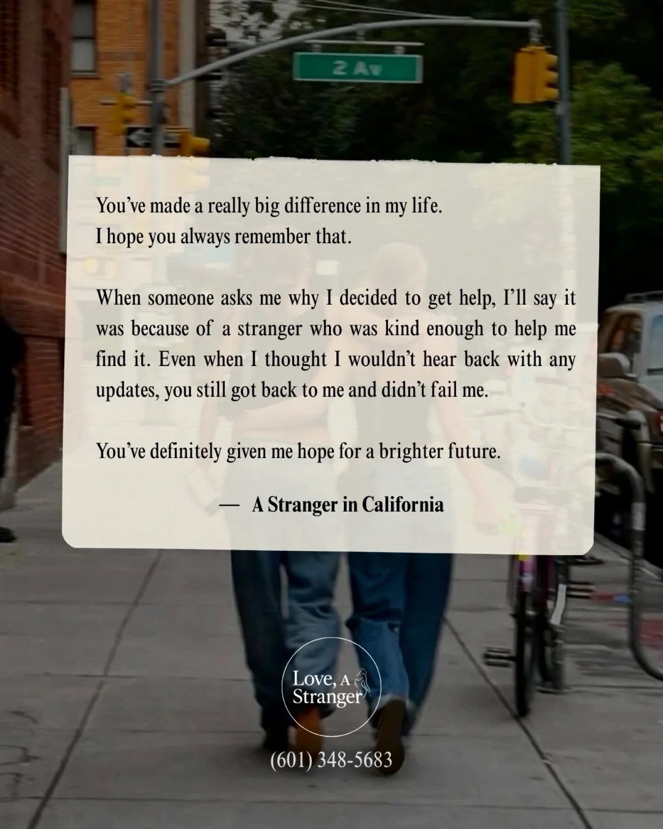 Some people will never know the exact moment everything started to change for them.

But sometimes&hellip; it&rsquo;s a text.
A call.
A stranger who shows up and stays.

This is why we do what we do.

Call or text: (601) 348-5683
4&ndash;10PM EST, ev