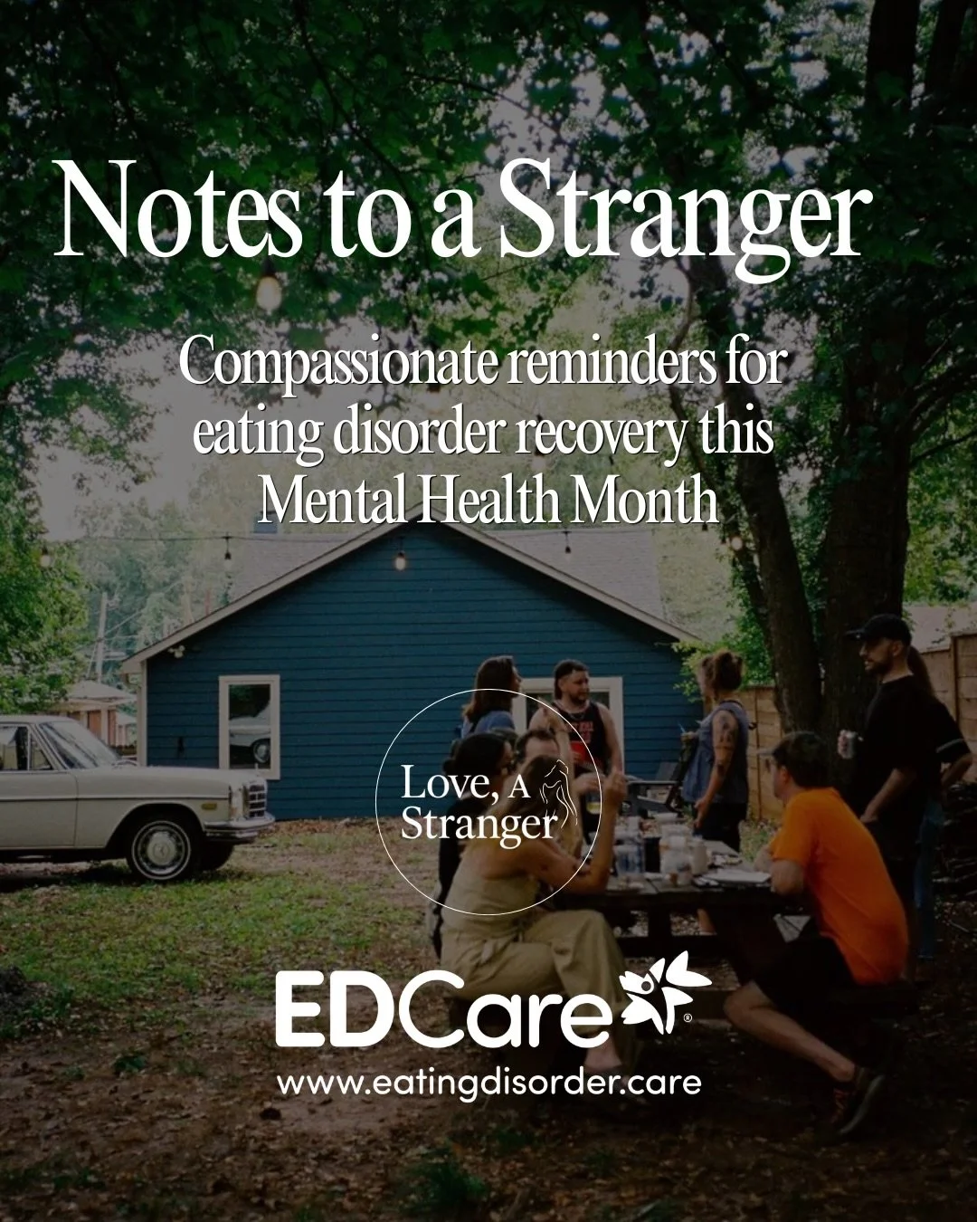 What if a stranger said exactly what you needed to hear today?

Notes to a Stranger&nbsp;💌&nbsp;created by&nbsp;EDCare x Love, A Stranger

Seeking treatment? Free. Confidential. Eating Disorder Assessment. www.eatingdisorder.care

Text Love, A Stran