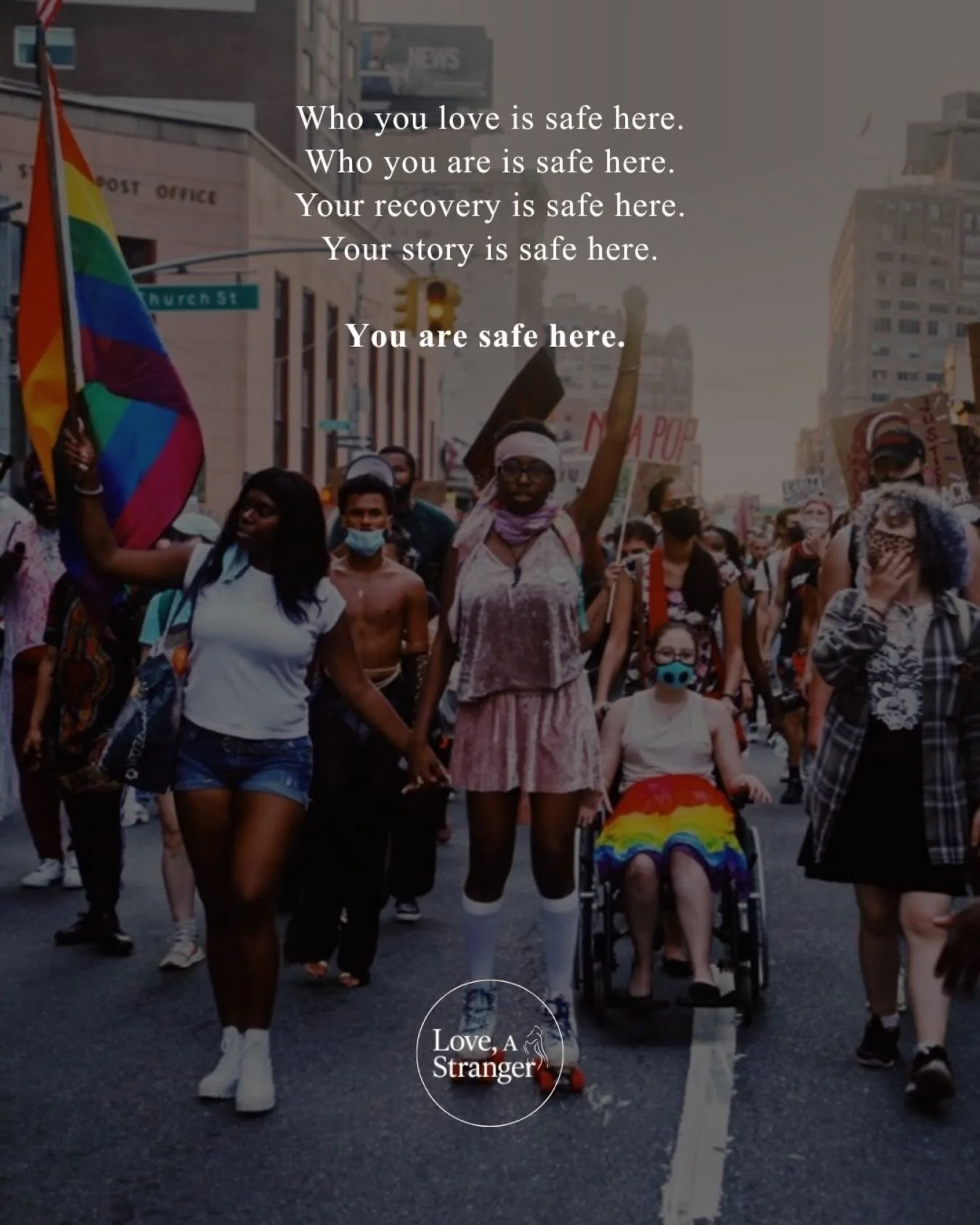 We are proud to have built a community where people are encouraged to be themselves and where recovery, healing &amp;  support are available to every BODY. 

Someone who cares is closer than you think. You belong here today, this month, and every day