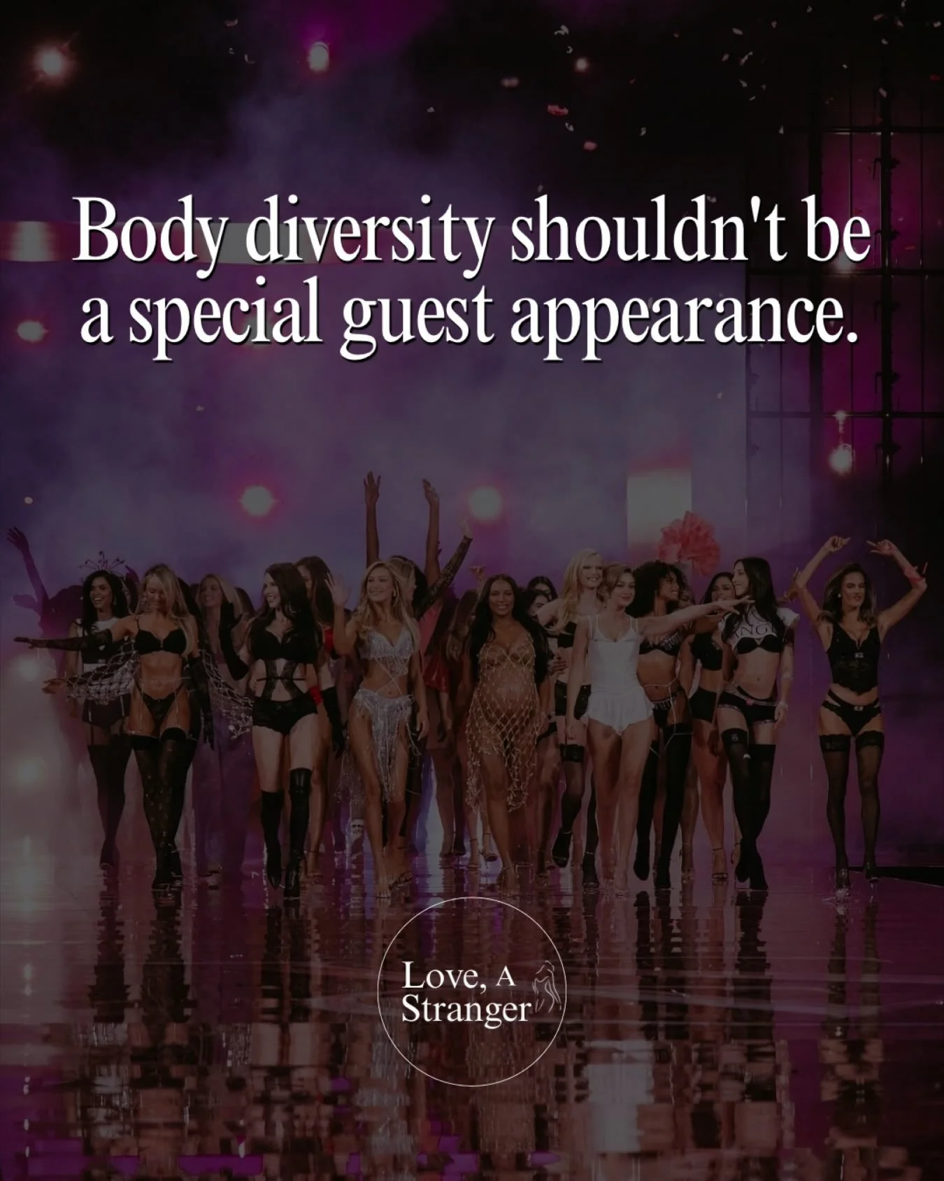 Imagine growing up in a world where seeing someone who looked like you on a runway wasn&rsquo;t considered groundbreaking.

Where bodies weren&rsquo;t divided into categories of what was beautiful, what was acceptable, and what was brave simply for e