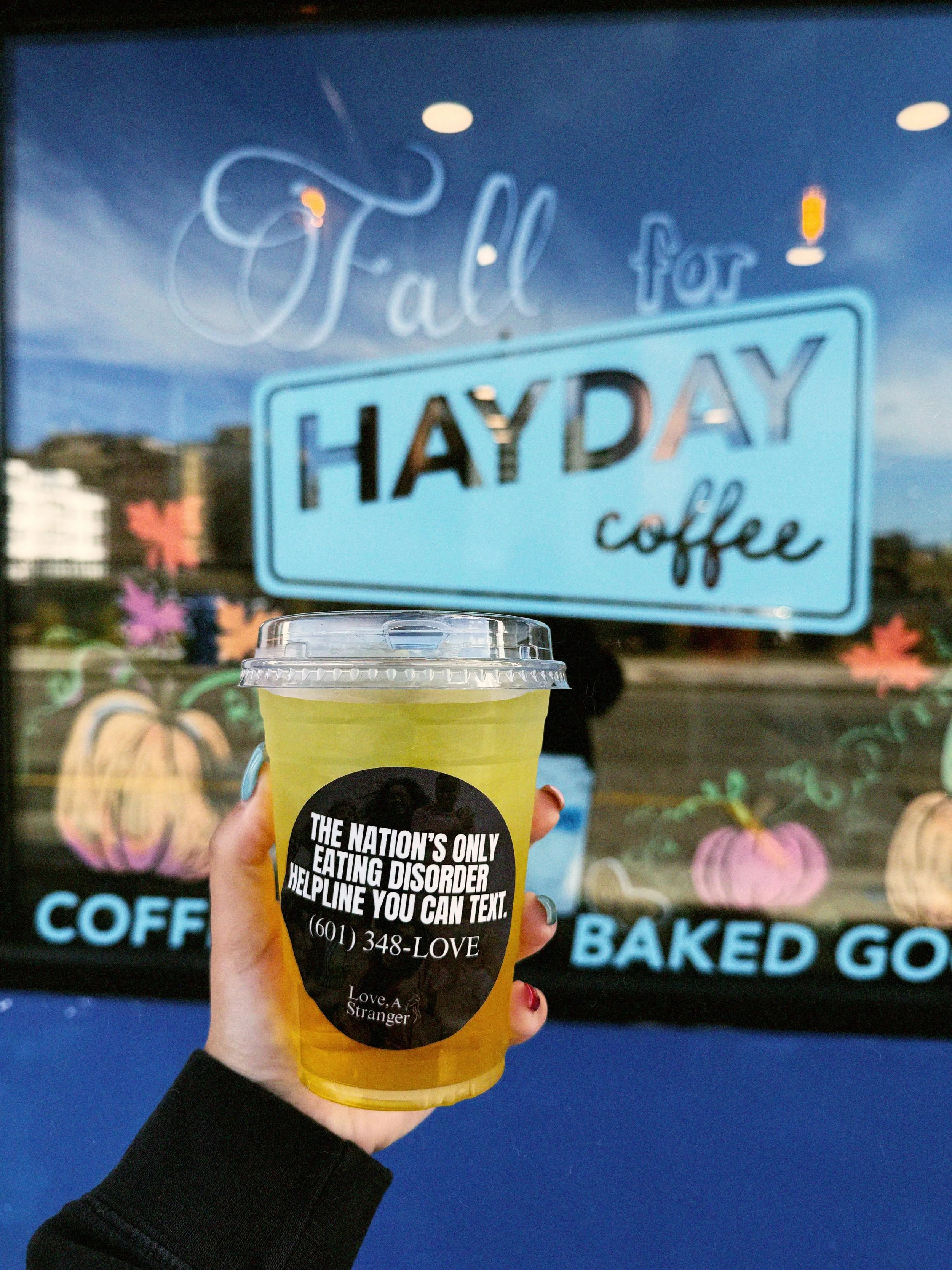 Happy Love Your Body Day! 🫒🤍

A huge thank you to @haydaycoffee for supporting Love, A Stranger and helping us spread a message we hope everyone carries with them today and every day.

Drink local. Shop small. Support causes that matter. And never 