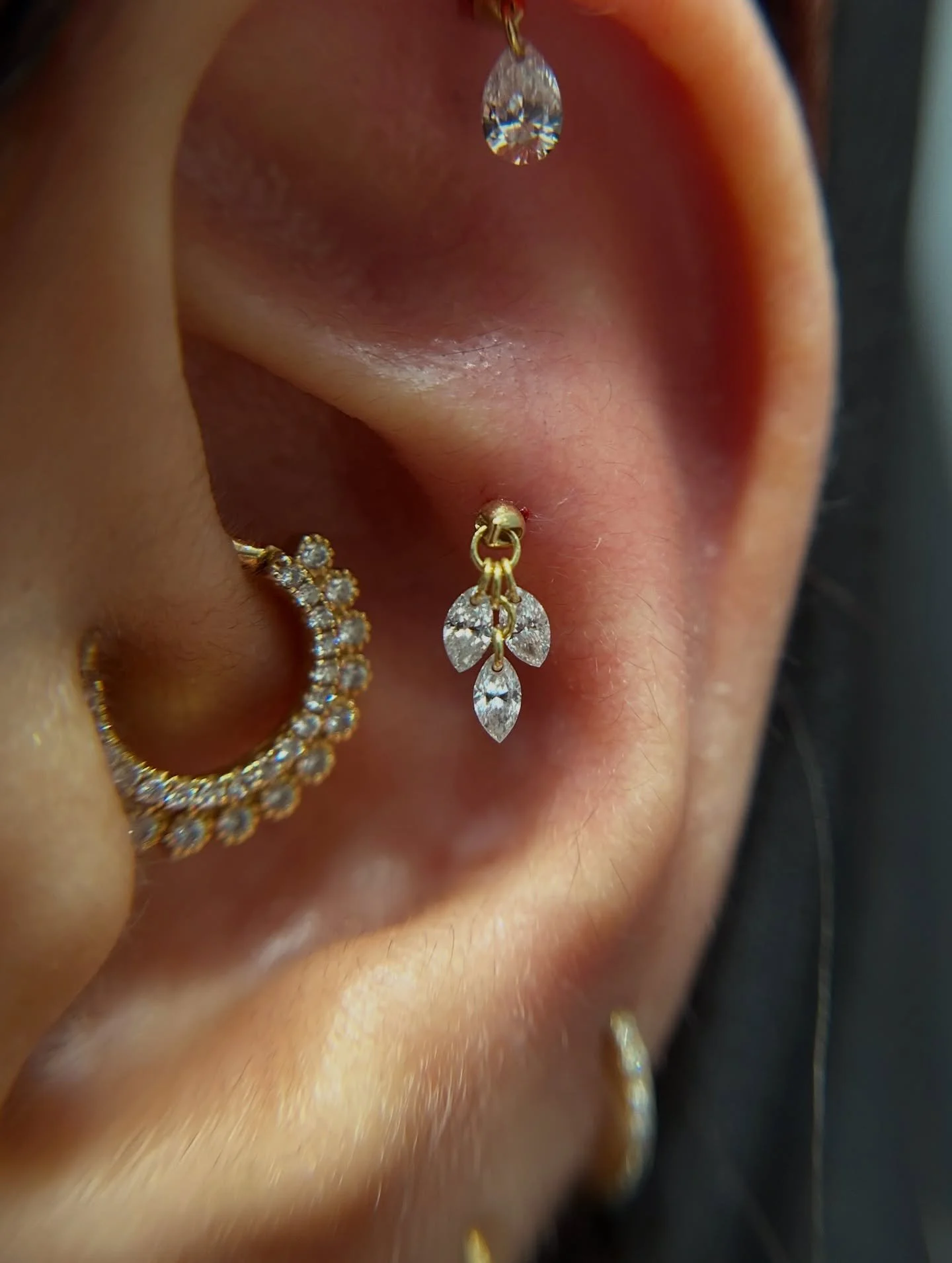 A mini series of my favorite piercing: the Contra Conch aka the &lsquo;cc&rsquo; 🐚

This one is all about anatomy.
Not every ear is made for it, but when it is&hellip; we make it count with beautiful jewelry.
It&rsquo;s the perfect placement for a s