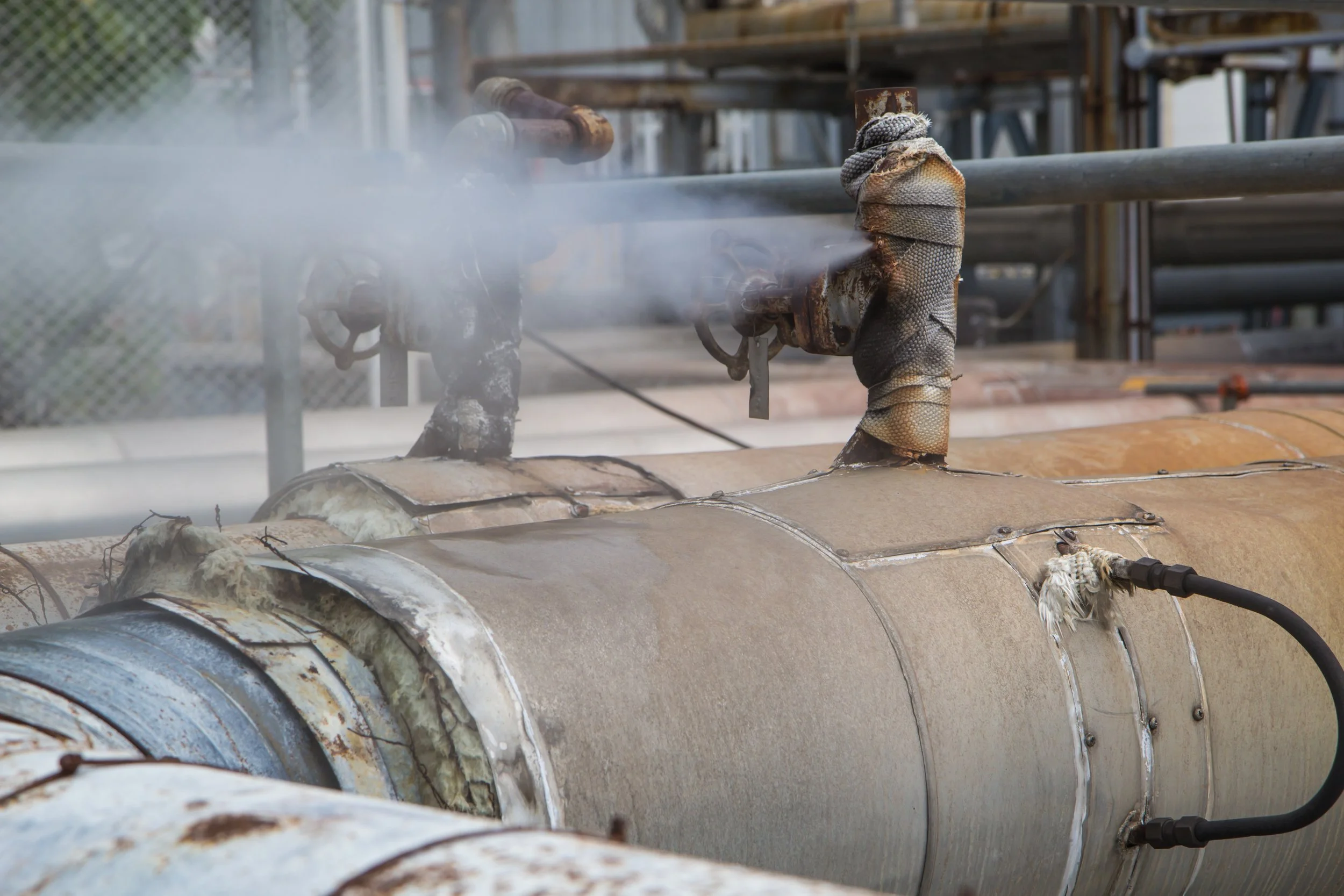 leak coming out of corroded valve