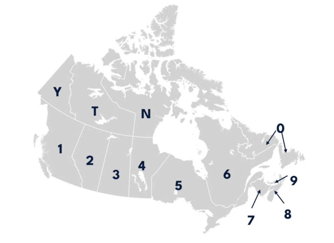 Province CRN number shown on Canada map