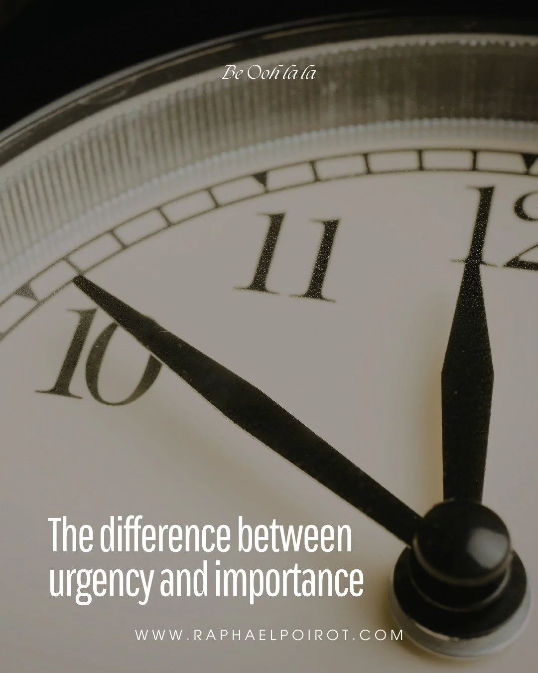 If you only focus on what is urgent, you will never build what is important.

Urgent work keeps your current identity intact. Important work shapes your next one.

In periods of transition, it&rsquo;s easy to stay busy responding to emails, finishing