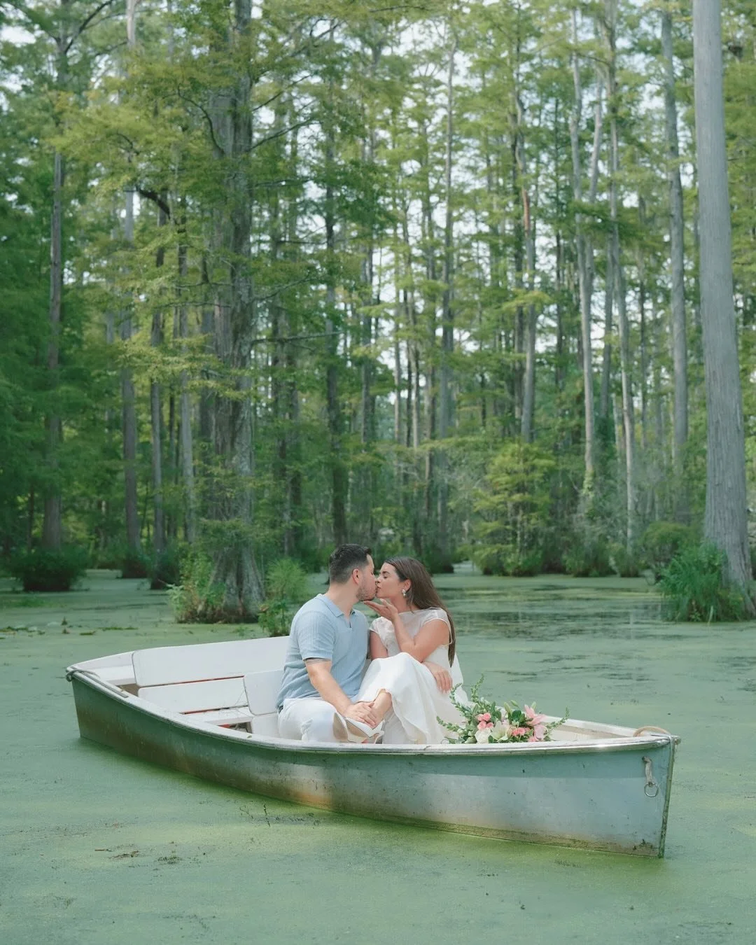 A digital sneak peek of this adorable engagement session split between Cypress Gardens and downtown Charleston!

I had to brush up on my small boat handling skills for this one!
