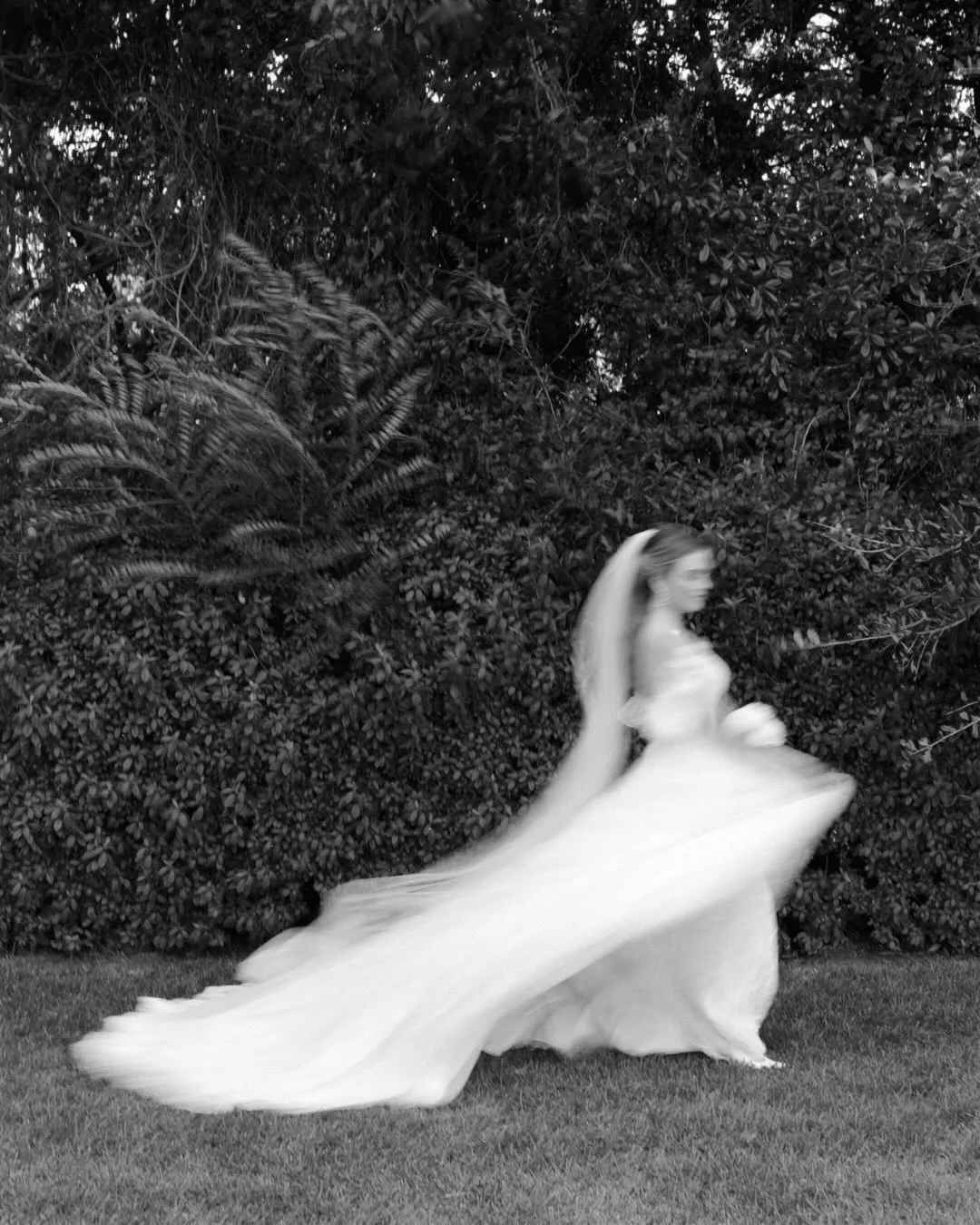 Three bridal portraits on medium format film.