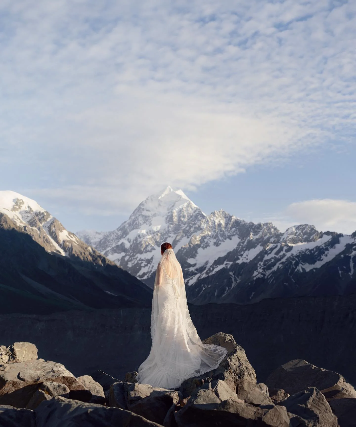 My favorite portrait from a series that I did in New Zealand a few years ago. It&rsquo;s not every day that early morning avalanches set the soundtrack for your session!