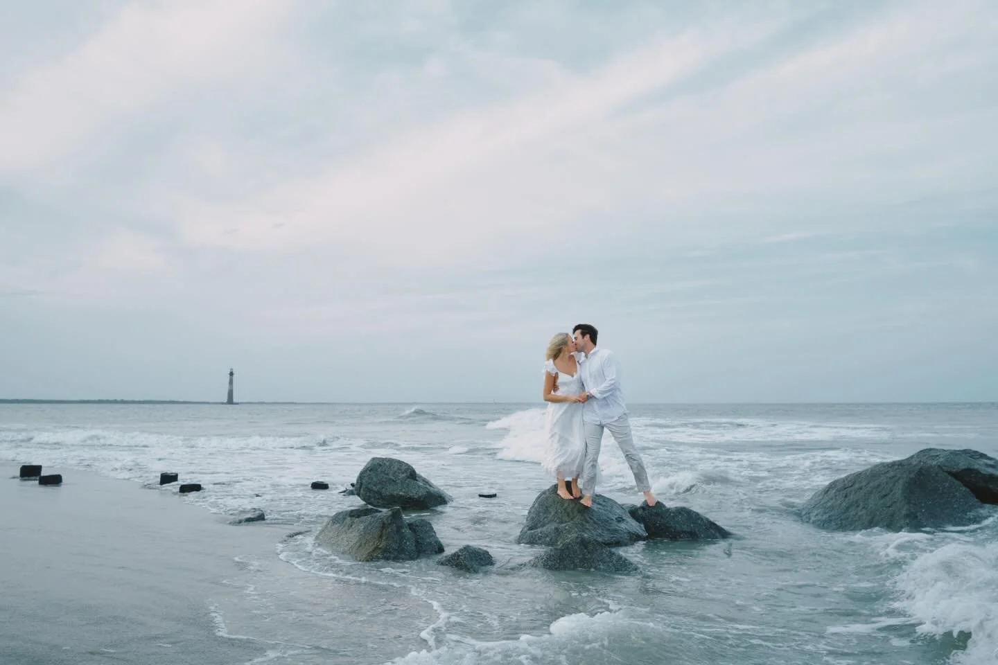 Three favorites from a moody summer engagement session on Folly Beach.