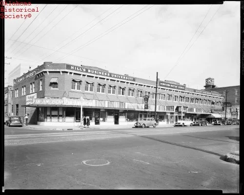 1940 Downtown Baptist and Hill's Meyers photo Hillerman Coll OHS 21412.M250.3.jpg