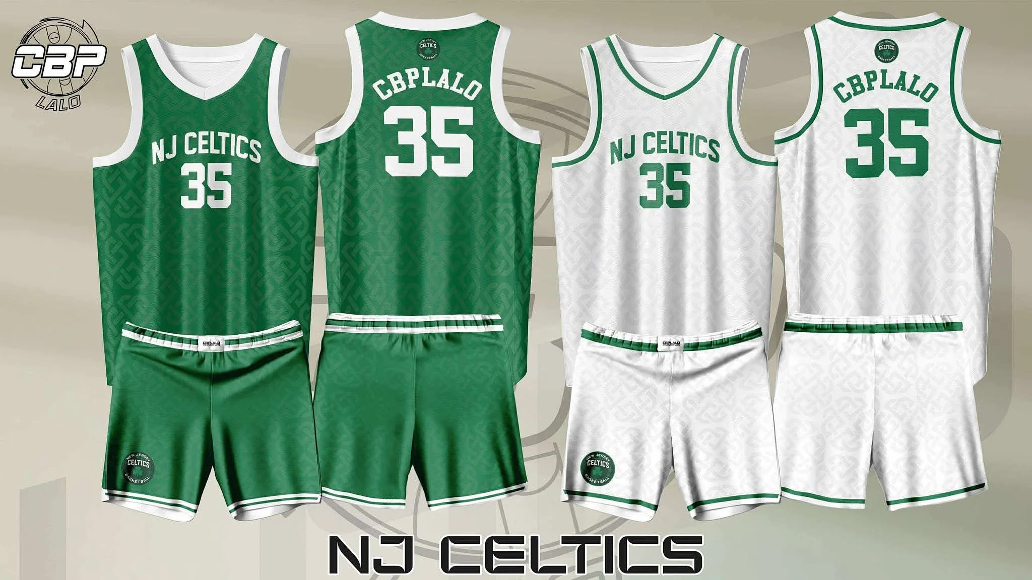 Reversible, personalized NJ Celtics game uniform