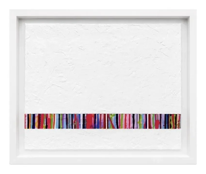 "Beneath the Surface" Mixed media, framed 19.5 × 23.5 in