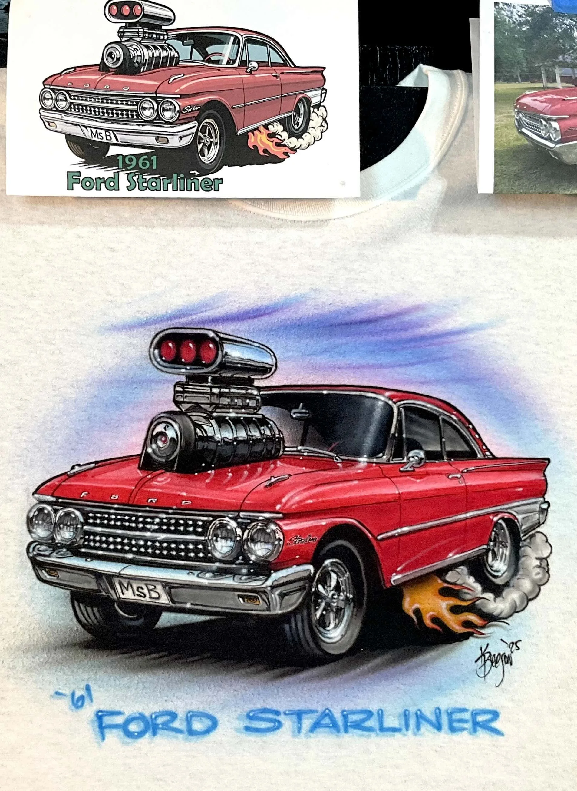 1961 Ford Starliner Airbrush Tshirt from a photo .jpg