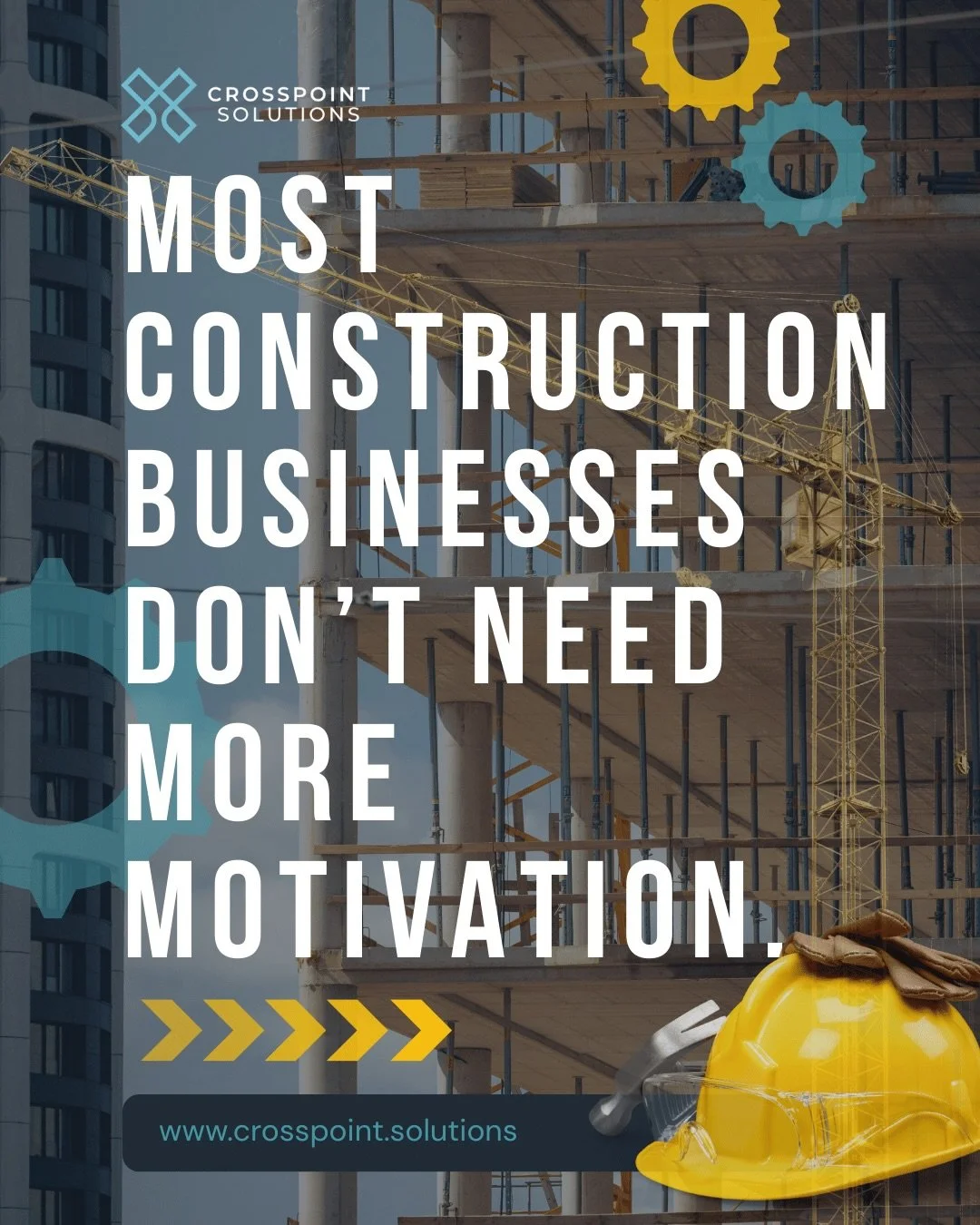 Most construction businesses don&rsquo;t need more motivation. They&rsquo;re already working hard  
What&rsquo;s usually missing is structure - the systems that sit behind the scenes and stop everything relying on one person 

At CrossPoint Solutions
