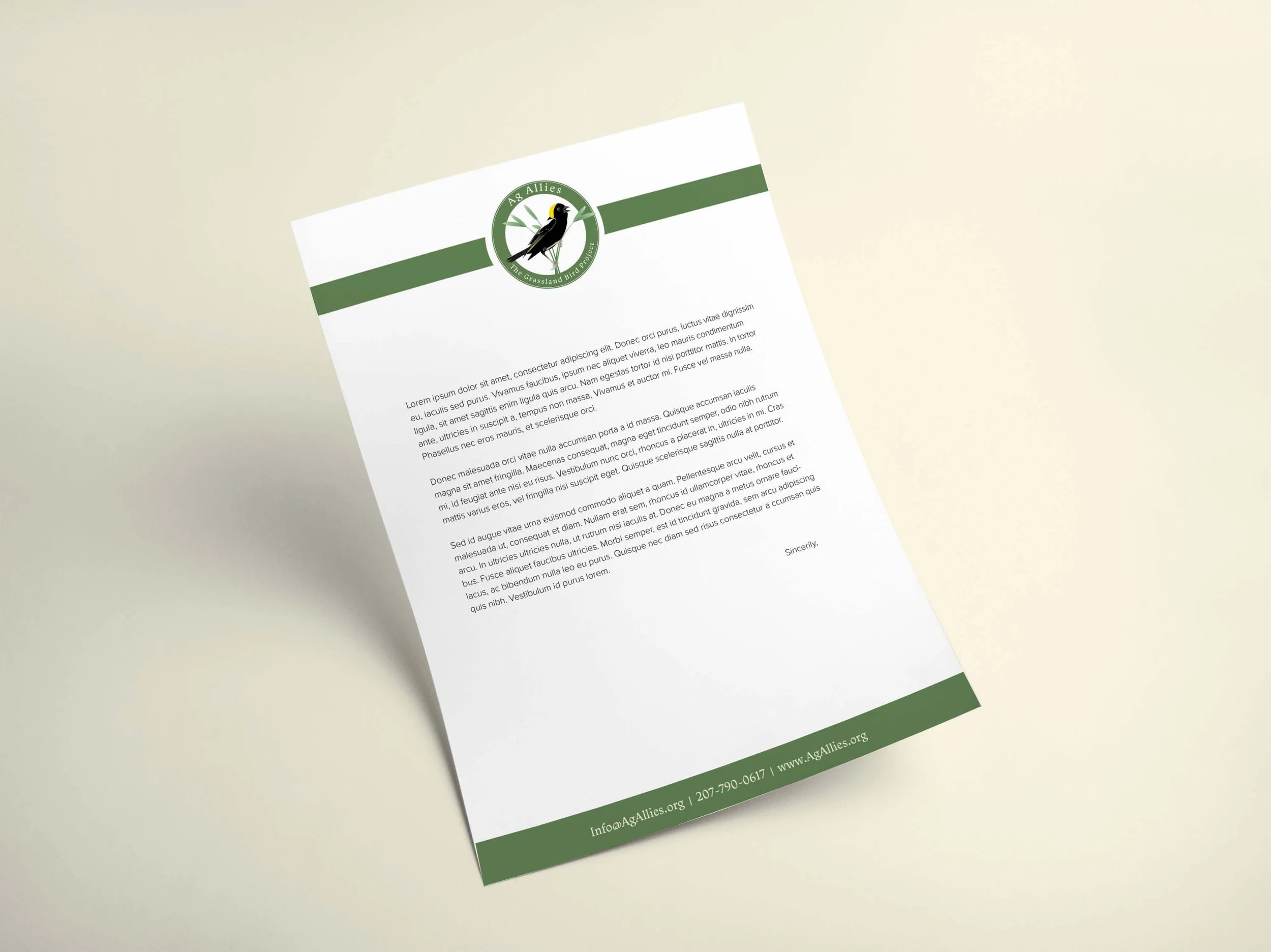 One option for branded letterhead
