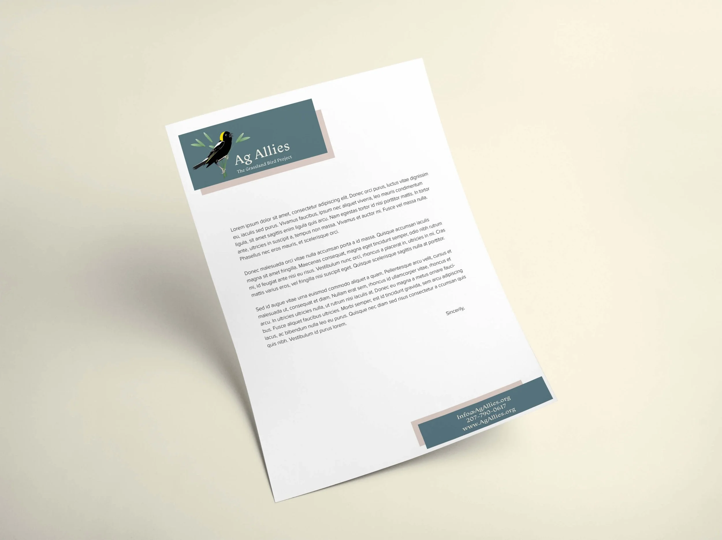 A second option for branded letterhead