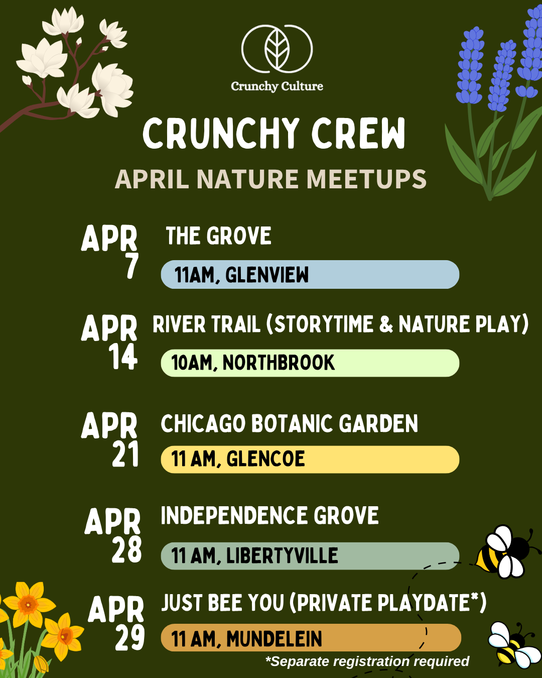 Crunchy Crew April Meetups