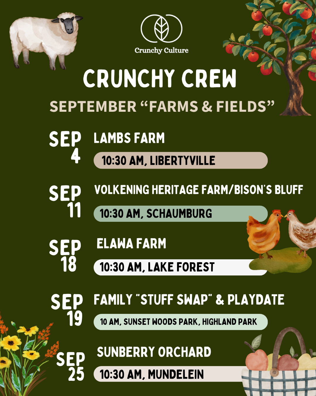 Crunchy Crew September Meetups