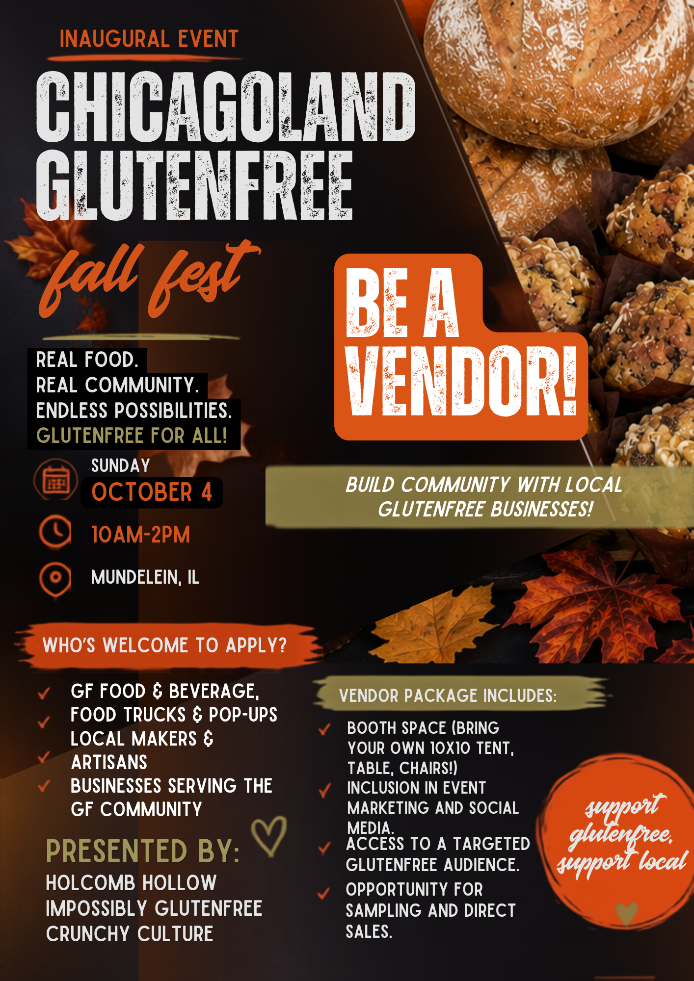 Chicagoland GlutenFree Fest Vendor Fee (Early Bird Price through Aug. 21)