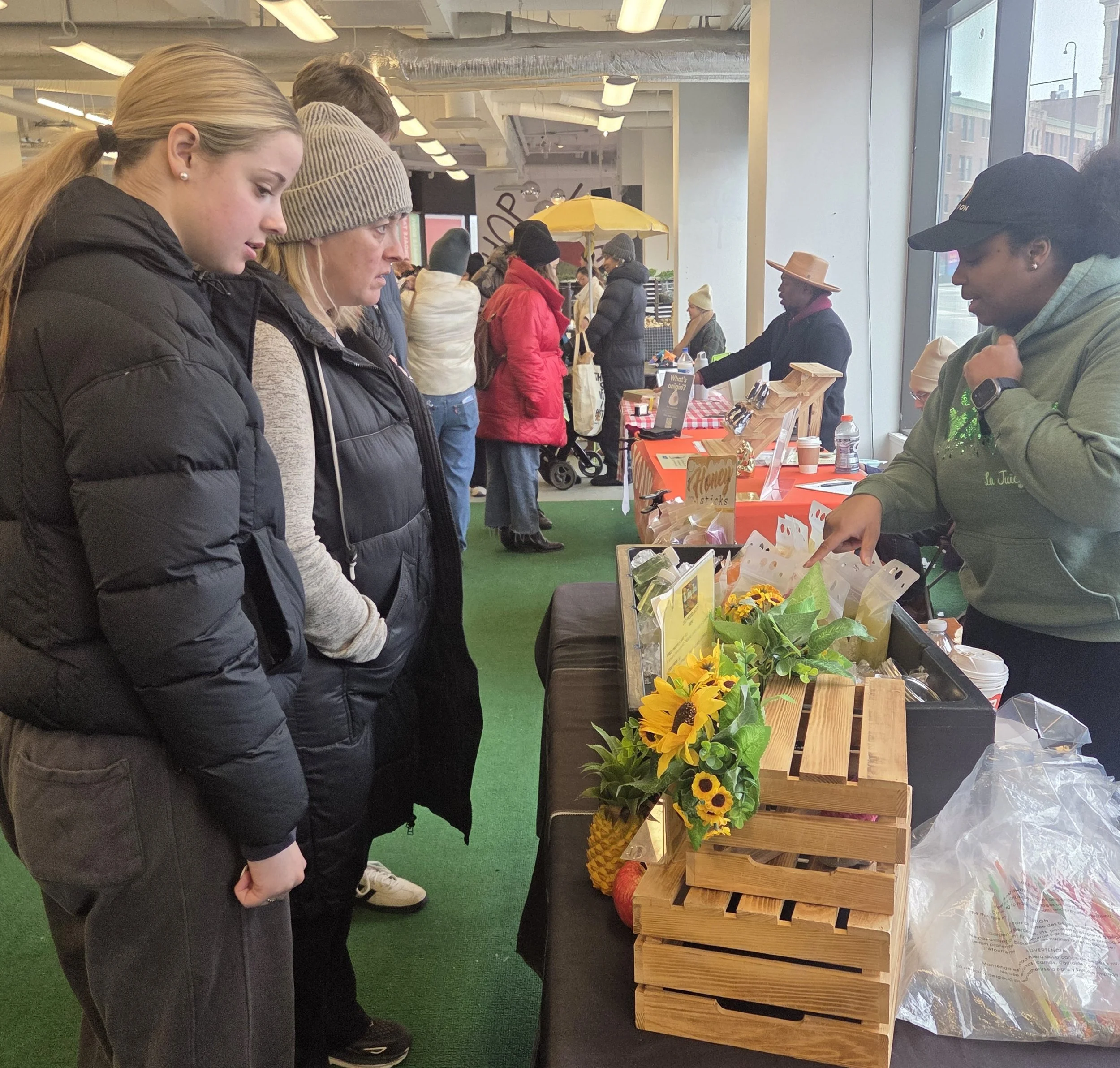 Shoppers at Logan Square Farmers Market