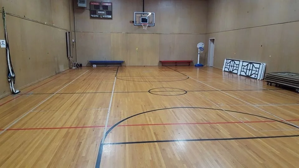 gym and basketball court