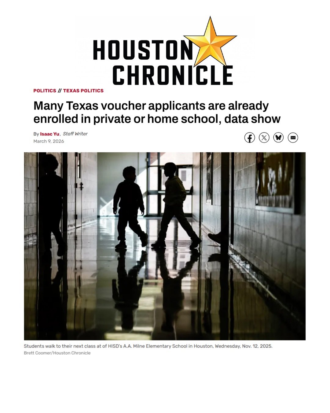 New data shows 76% of voucher applicants were not in public schools. This is exactly why we opposed the voucher program. It was never really about helping kids with special needs or low-income families. It&rsquo;s a coupon for the wealthy. Now $1 bil