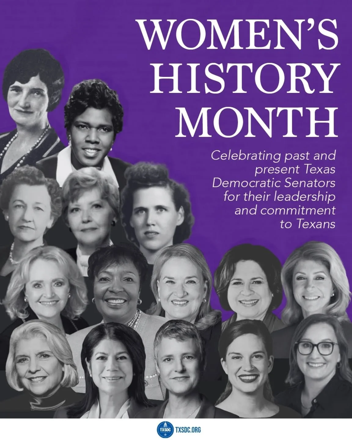 HAPPY WOMEN&rsquo;S HISTORY MONTH! Since 1846, only 25 women have served in the Texas State Senate. Let's celebrate and honor these past and present trailblazers! #WomensHistoryMonth #txlege