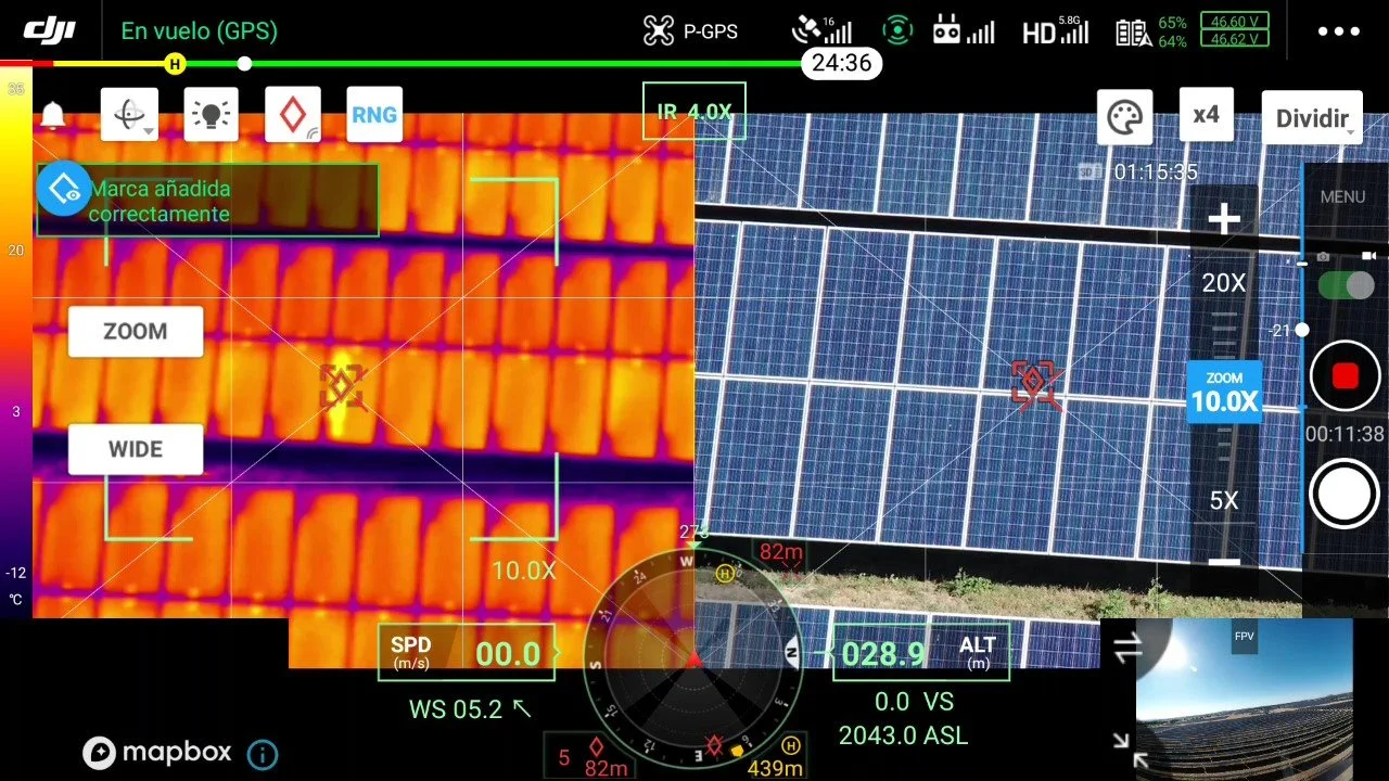 Inspección de paneles solares con drones DJI