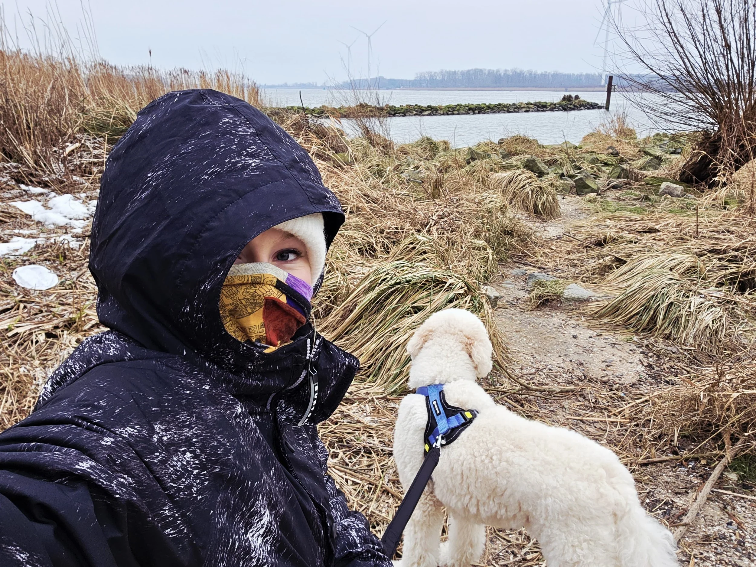 IJs op het pad,  thee in m’n thermos en tóch gegaan!