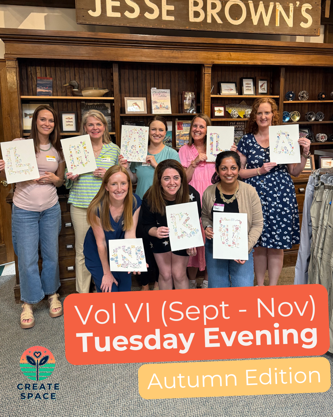 Create Space: Vol VIII (September - November) - Tuesdays 6:30 pm, Southpark Area