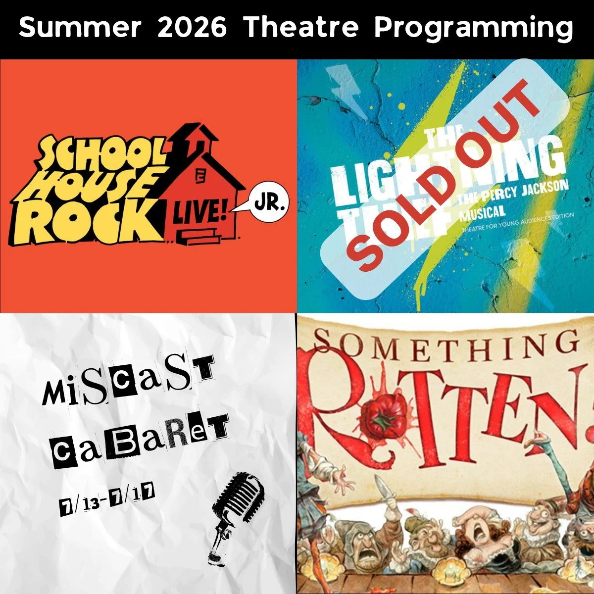 Summer Theater Camps in Paoli Are Filling Fast!

Give your child a summer filled with creativity, confidence, and high-quality performance opportunities right here in the Main Line.

✨ 2026 Summer Lineup:
📺 School House Rock Live Jr. | June 15&ndash