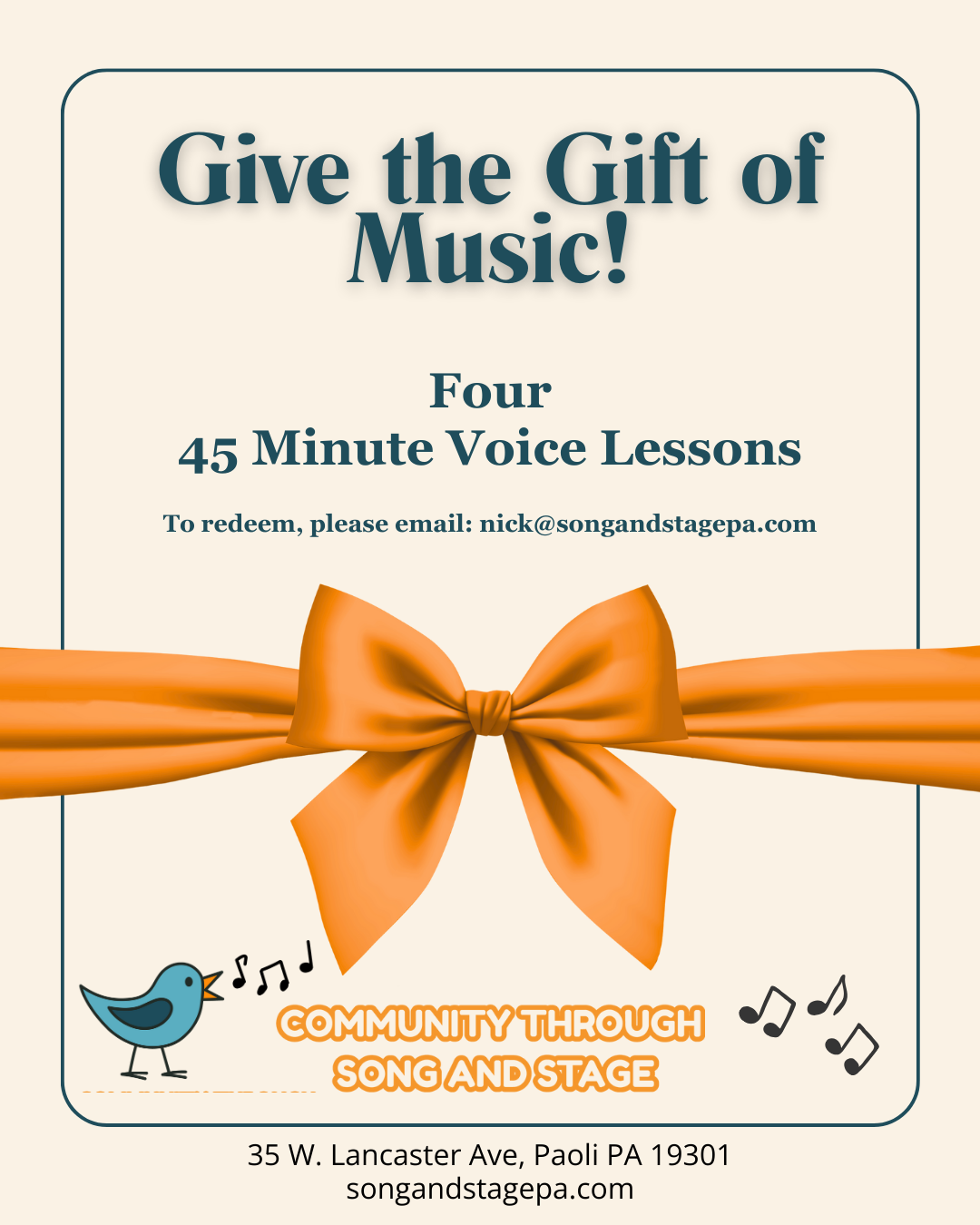 45 Minute Voice (4 Lessons)