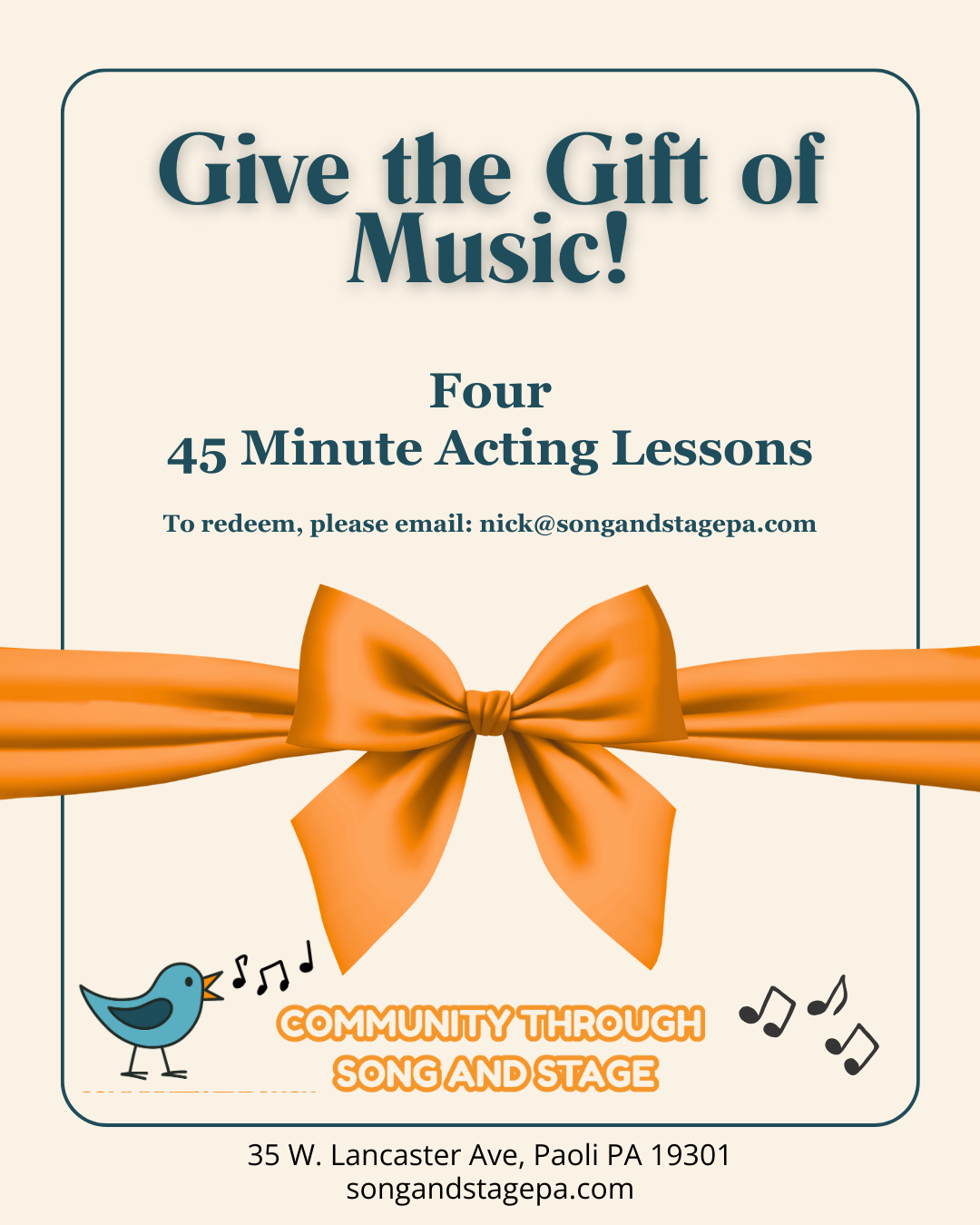 45 Minute Acting (4 Lessons)